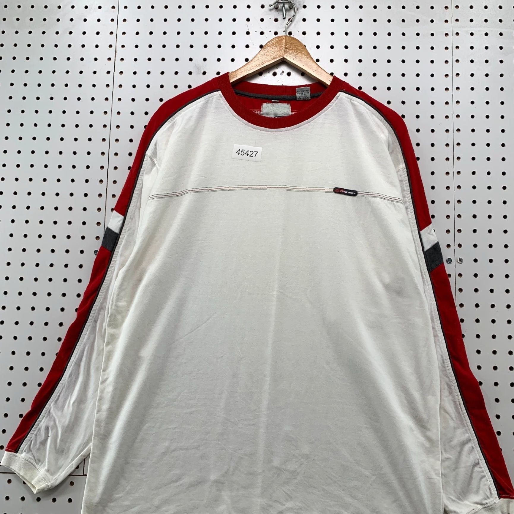 Point Zero VINTAGE Point Zero Shirt Mens L White Stripe Long Sleeve Punk Skate Shirt Size US L / EU 52-54 / 3 - 2 Thumbnail