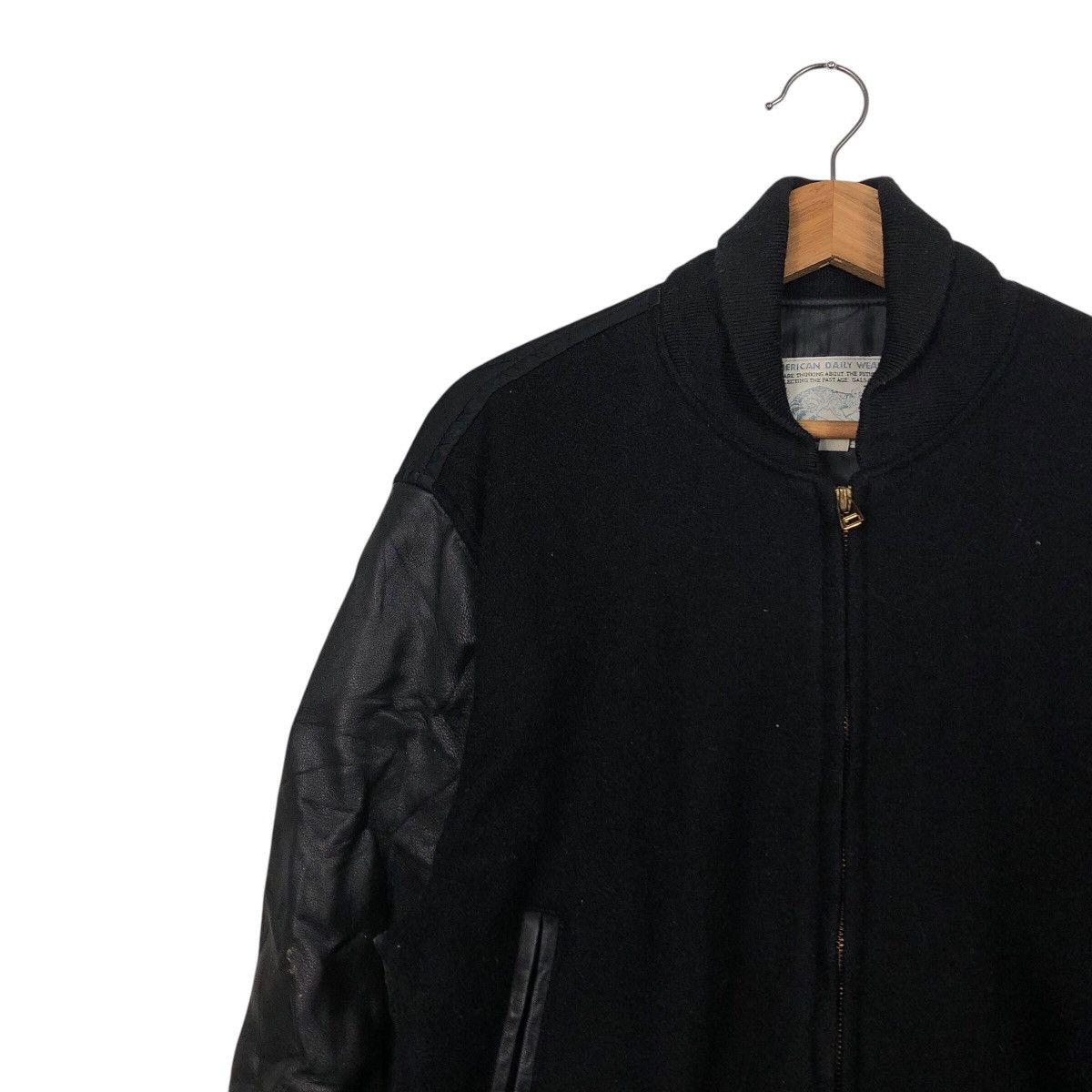 Japanese Brand 📌Vintage Bomber Leather Jacket American Wear Raccoon Size US M / EU 48-50 / 2 - 8 Thumbnail
