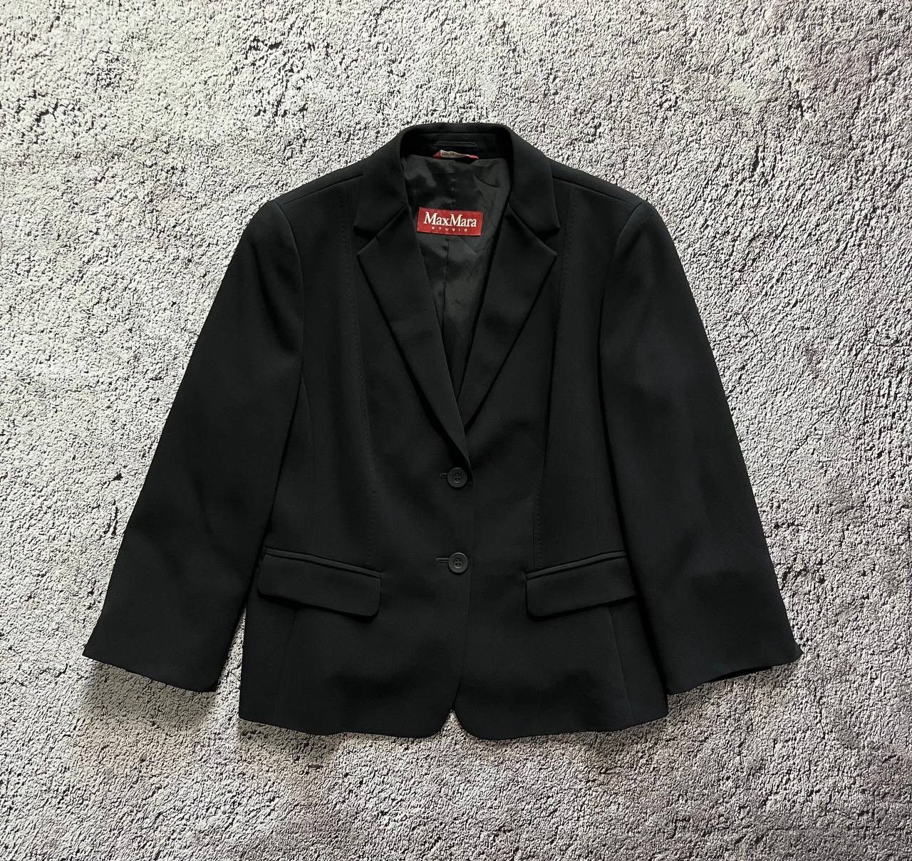 Max Mara × Vintage Max Mara Jacket Black Women's Size 16 Size XXL / US 16-18 / IT 52-54 - 1 Thumbnail