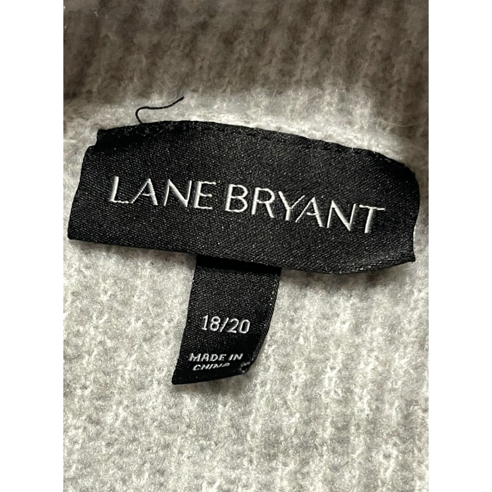 Vintage Lane Bryant Sweater Women 18/20 Gray Pullover Turtleneck Open Shoulder Knit Casual Fall Spring Summer Size XXL / US 16-18 / IT 52-54 - 7 Thumbnail