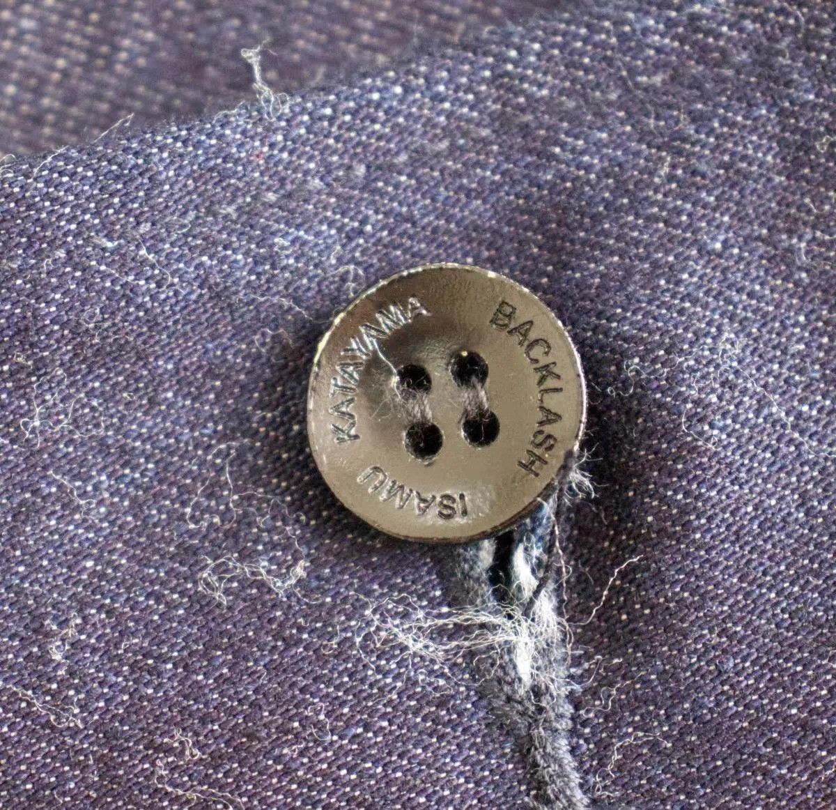 Isamu Katayama Backlash Blue Denim Jacket with Button Front and Pockets. Size US L / EU 52-54 / 3 - 2 Thumbnail