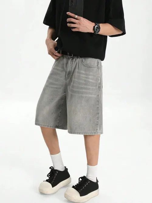 Jean Pants Washed Y2k Shorts Jorts jeans Denim Size US 36 / EU 52 - 1 Thumbnail