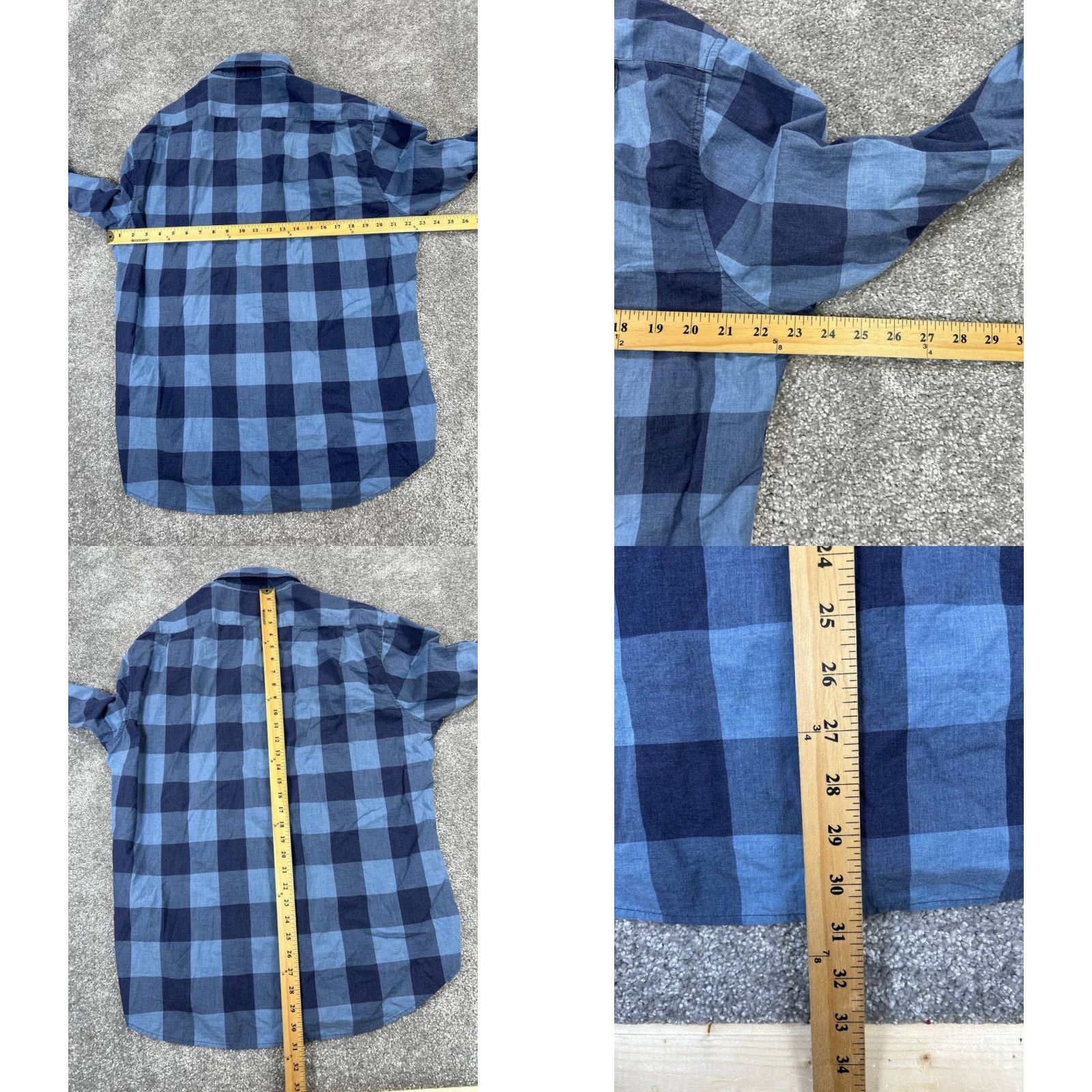 Bonobos Bonobos Shirt Mens XL Blue Cotton Button-Up Plaid Casual Slim Button-Down Collared Regular Size US XL / EU 56 / 4 - 8 Thumbnail