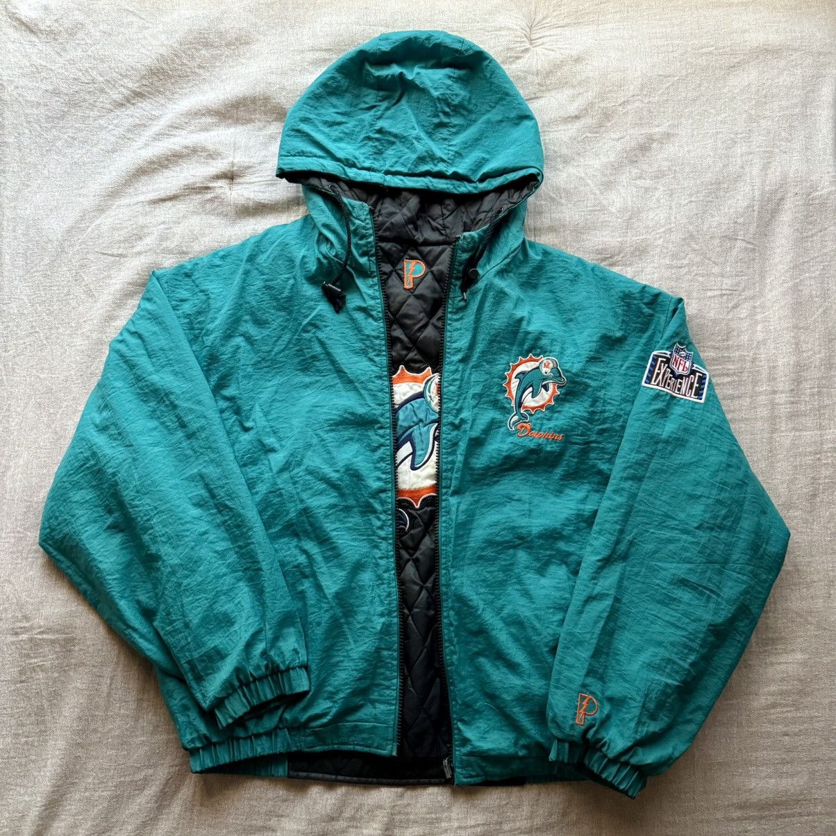 NFL × Pro Player Vintage Miami Dolphins Jacket Size US XL / EU 56 / 4 - 1 Thumbnail