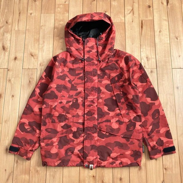 Bape BAPE Red camo hoodie snowboard jacket a bathing ape Size US L / EU 52-54 / 3 - 1 Thumbnail