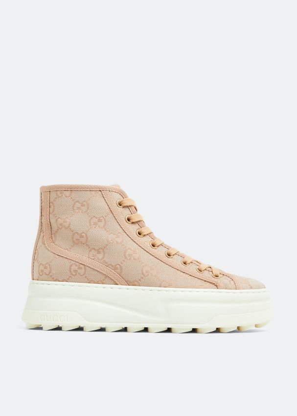 Gucci o1s1wg110425 Women's GG Sneakers in Beige Size US 8.5 / IT 38.5 - 1 Thumbnail