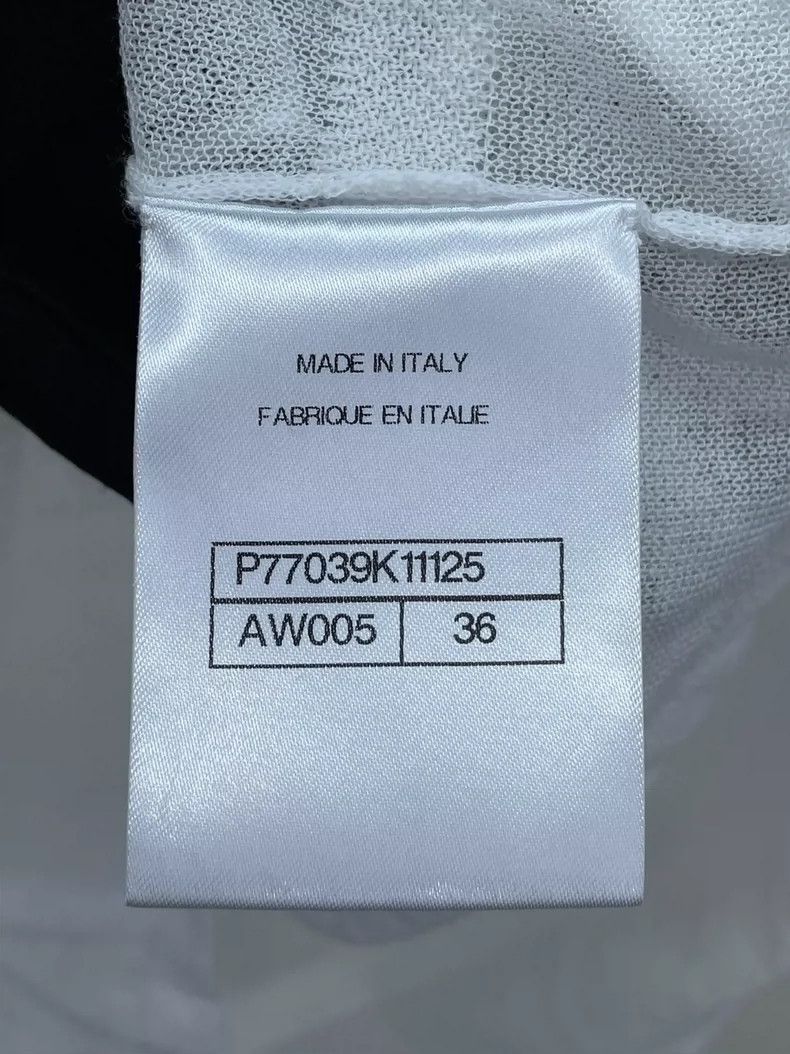Chanel Chanel 24S white knitted striped transparent short sleeves Size XS / US 0-2 / IT 36-38 - 7 Thumbnail