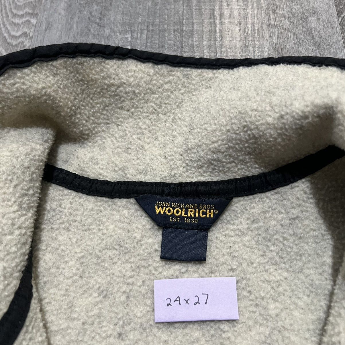 Woolrich Woolen Mills John Rich And Bros Woolrich Beige 1/2 Zip Fleece Sweatshirt Size US L / EU 52-54 / 3 - 5 Thumbnail