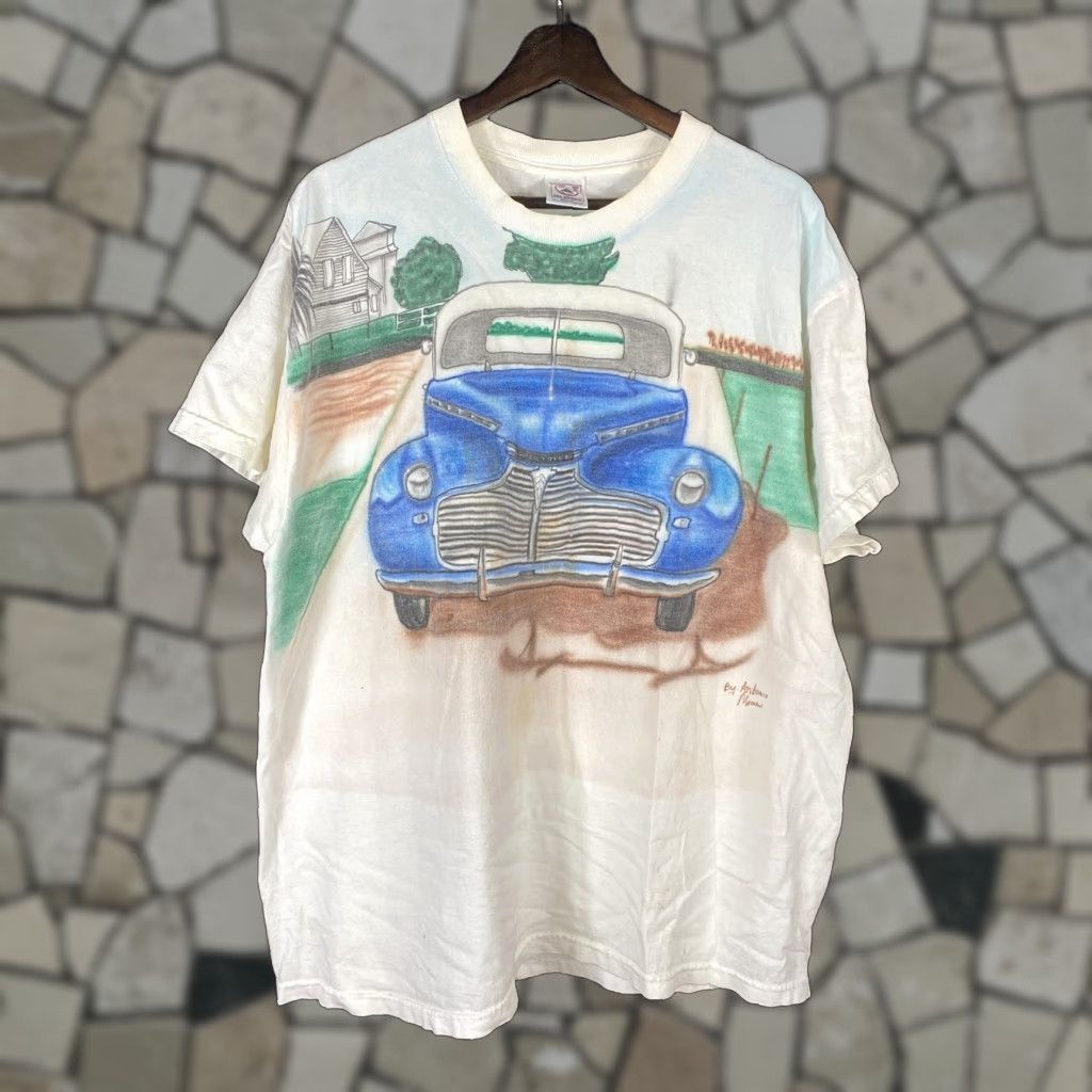 Vintage VINTAGE 1980s Airbrushed ‘41 Chevy Tshirt XL Shirt Mens XL Chevrolet Tshirt 1980s Chevy Tshirt Airbrushed 41 Chevy Vintage Men’s XL Size US XL / EU 56 / 4 - 1 Thumbnail