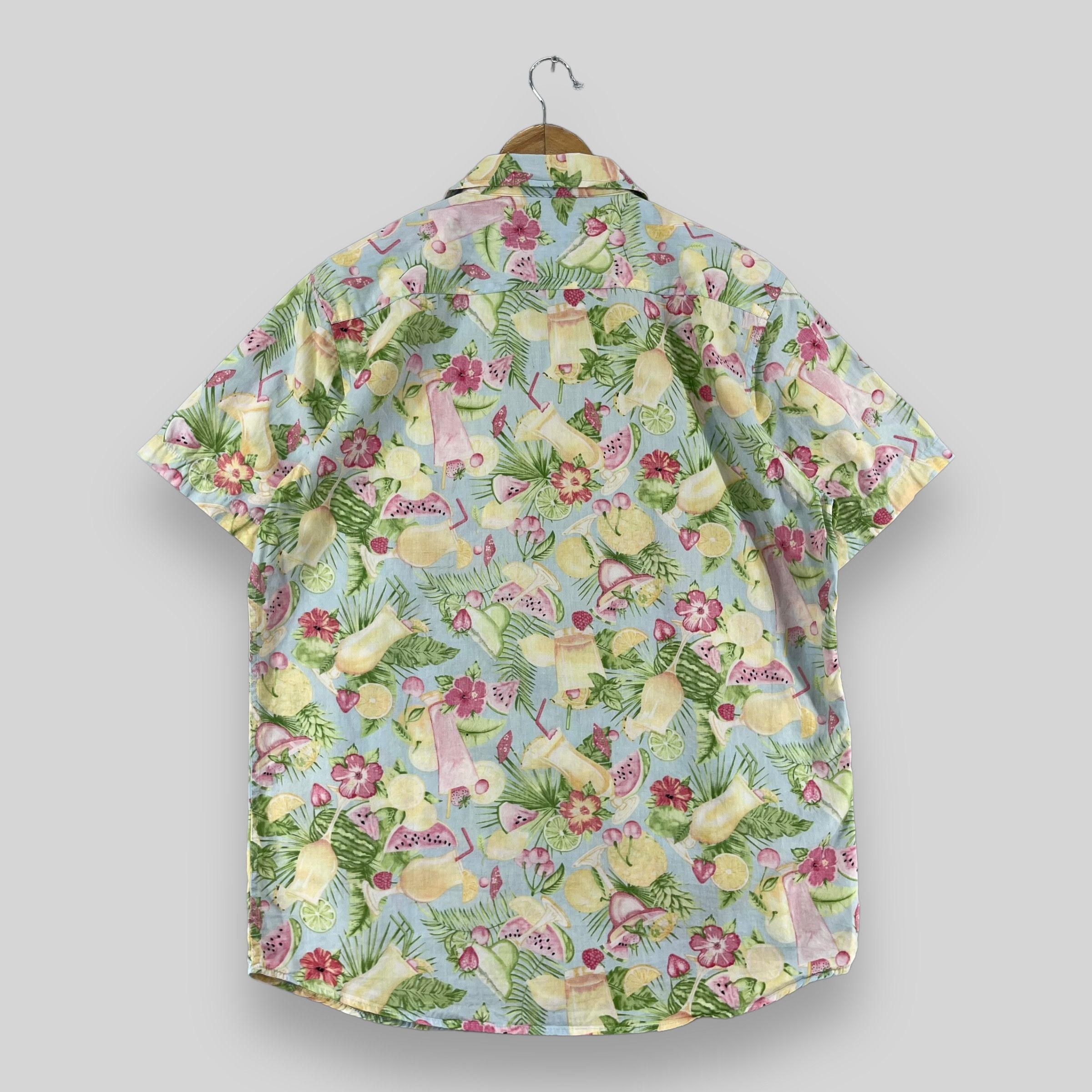 Japanese Brand Hawaiian Tropical Beach Party Motive Over Print Shirt Size US L / EU 52-54 / 3 - 8 Thumbnail