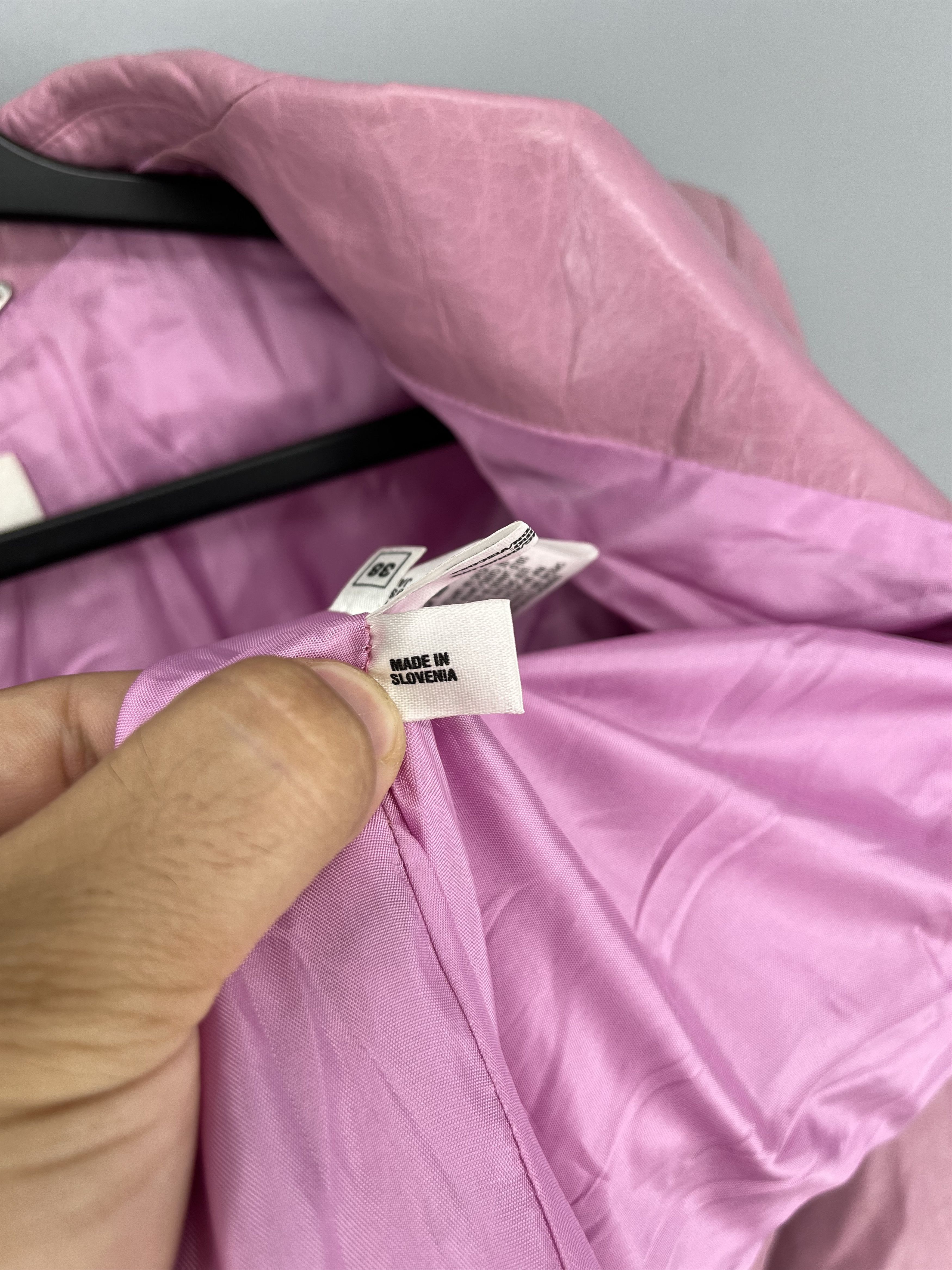 Laurel Leather biker jacket Laurel Pink size 38FR in Leather Size S / US 4 / IT 40 - 21 Thumbnail