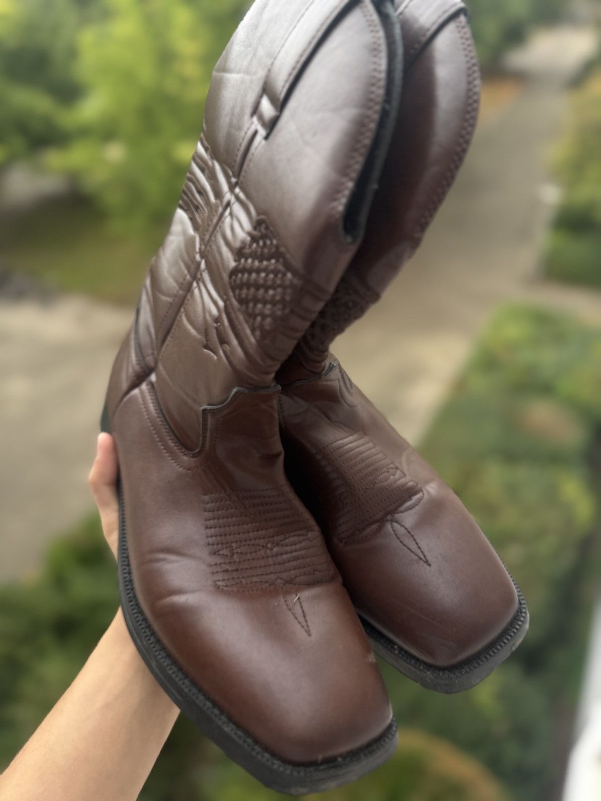 Other Leather Brown Cowboy Boots Avantgarde Streetwear Size US 13 / EU 46 - 5 Thumbnail