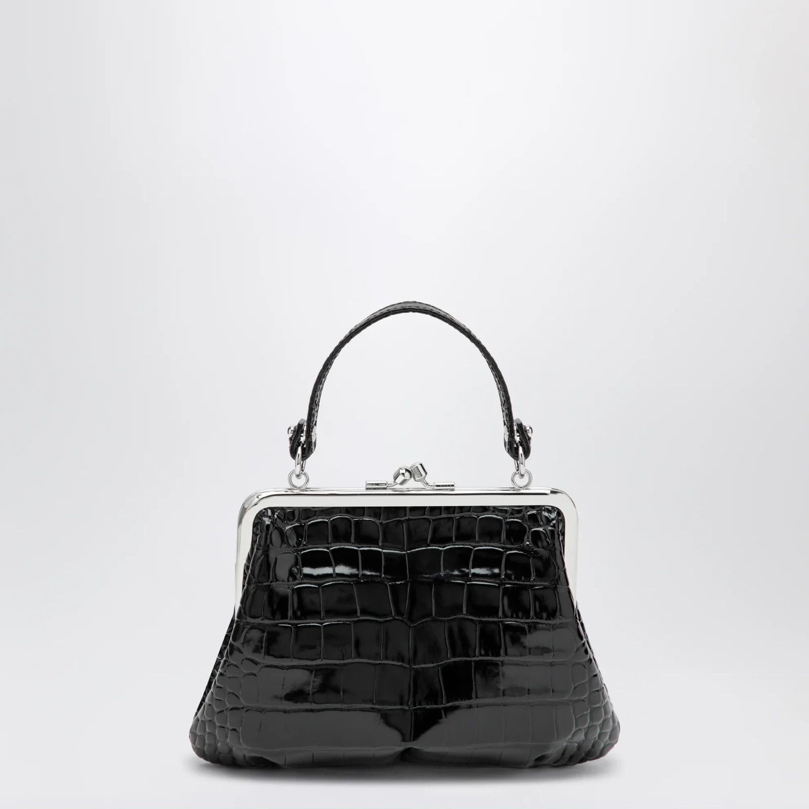 Vivienne Westwood VIVIENNE WESTWOOD Granny Frame Black Croc Embossed Leather P Size ONE SIZE - 3 Thumbnail