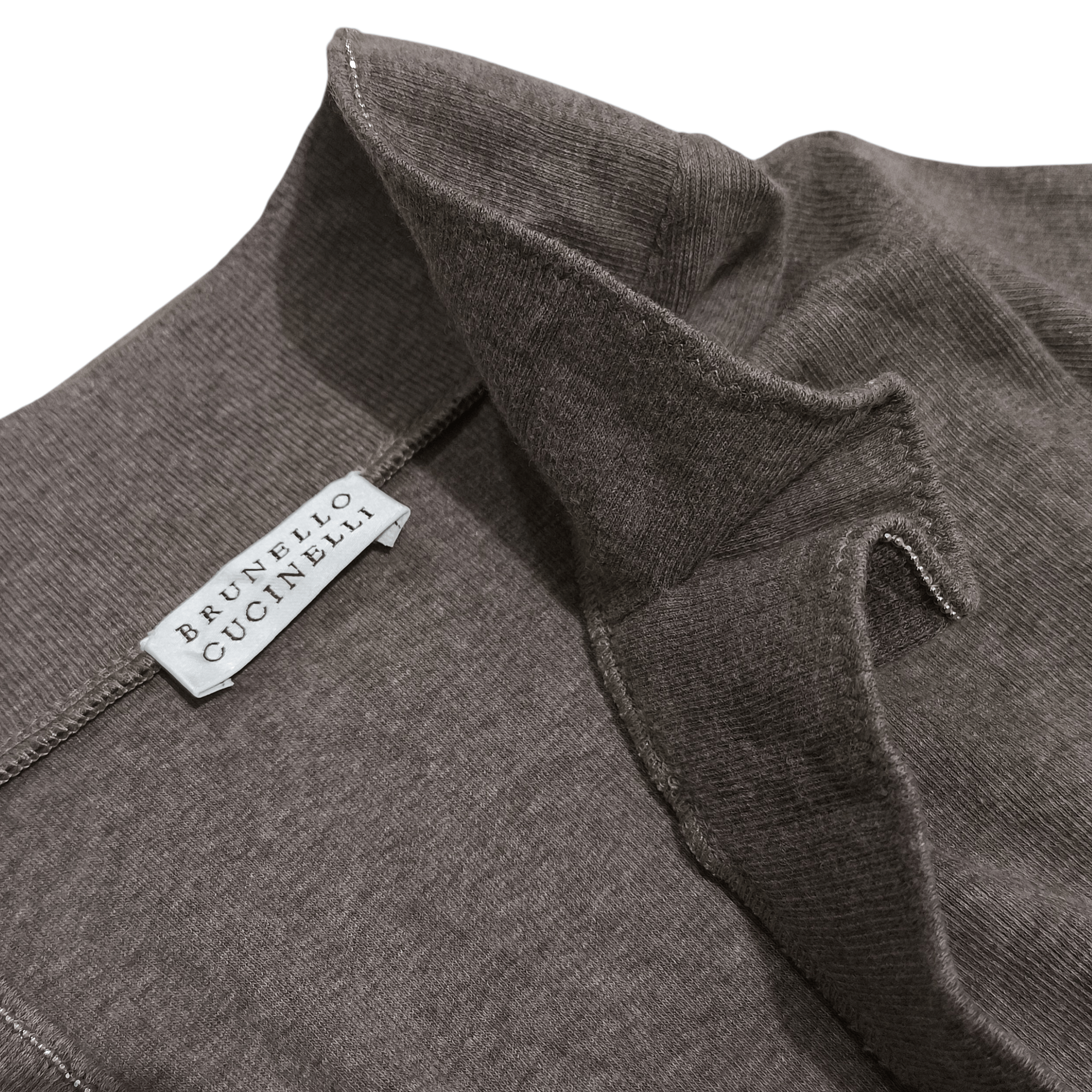 Brunello Cucinelli Brunello Cucinelli Monili Revere Collar V-Neck Stretch Top Size S / US 4 / IT 40 - 4 Thumbnail