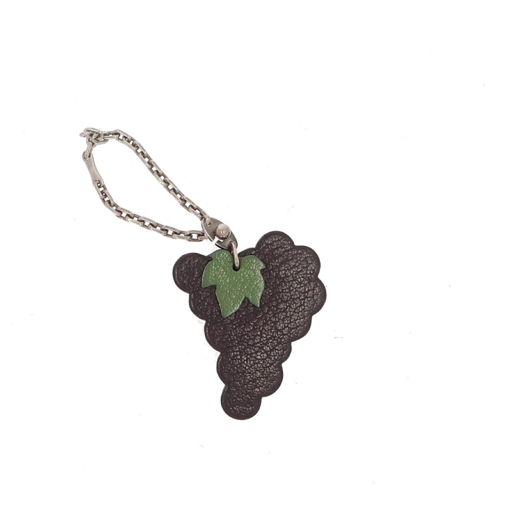 image of Hermes Keychain In Multicolor Leather in Black, Women's
