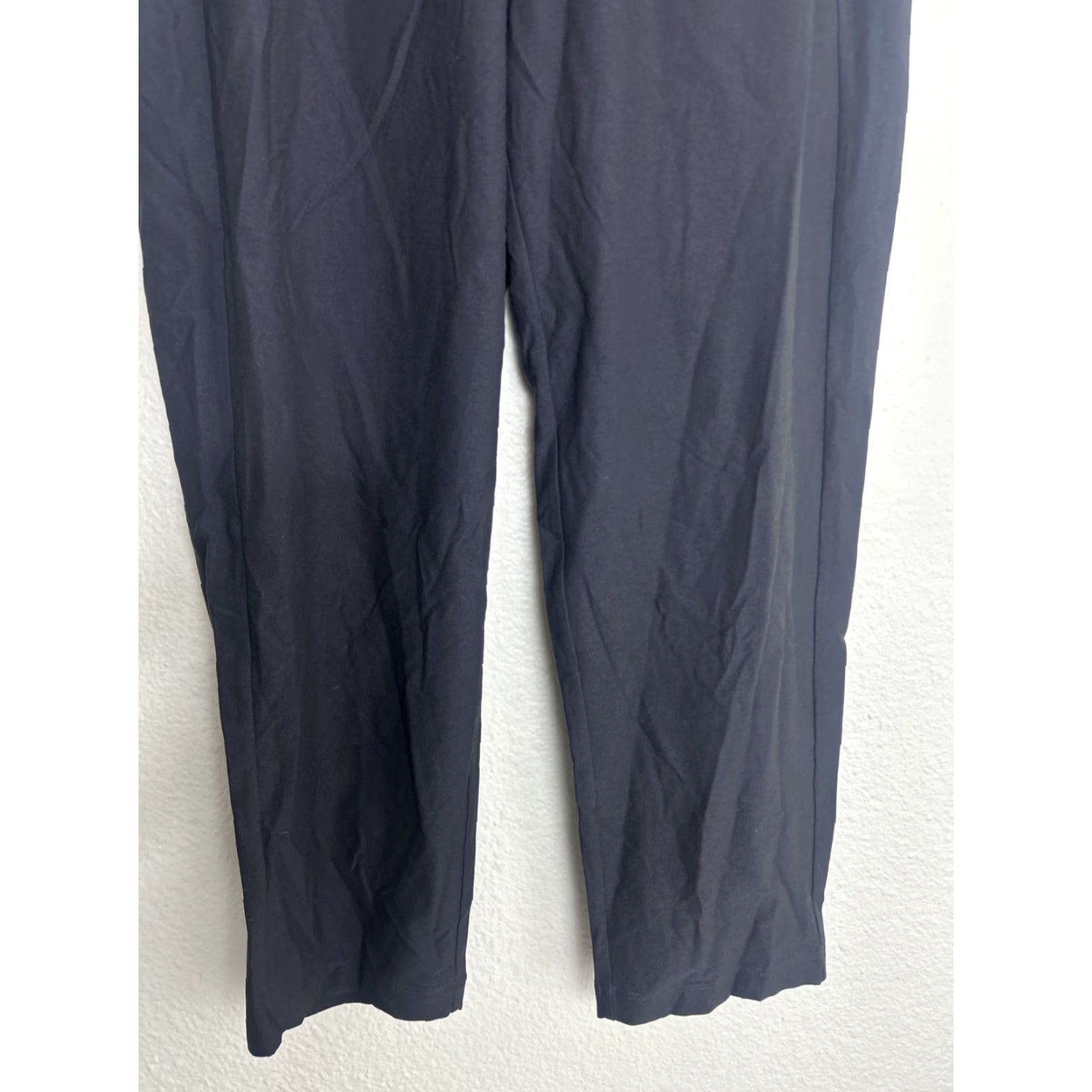 Eileen Fisher EILEEN FISHER Womens Pants Small Black Pull On Cropped Ponte Stretch Capsule Size 28" / US 6 / IT 42 - 2 Thumbnail
