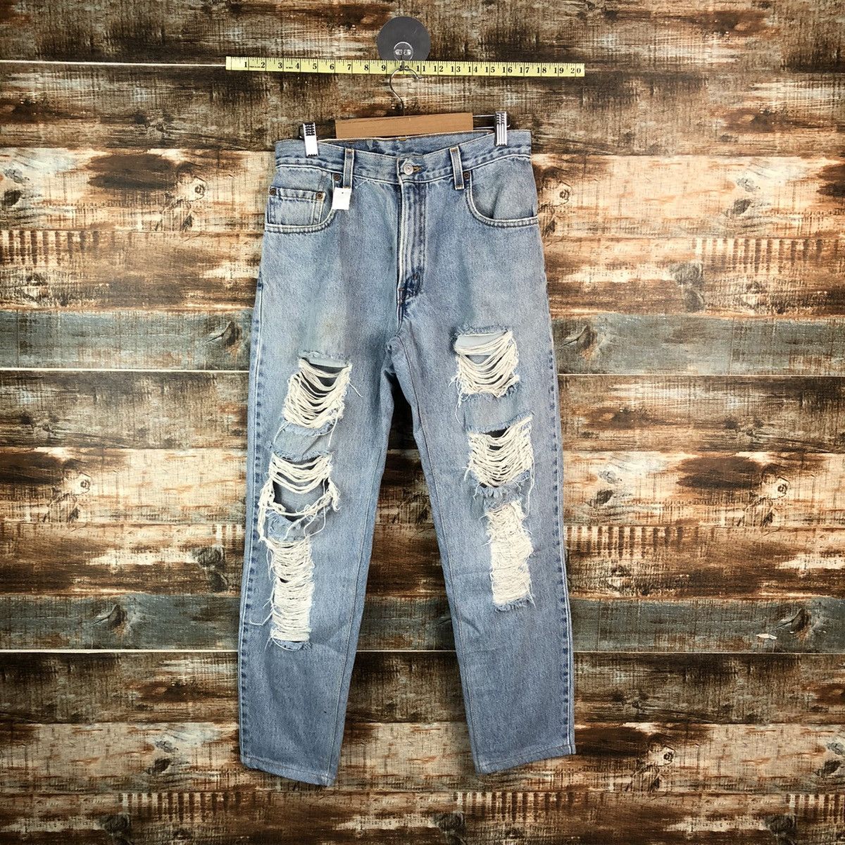 Levi's DL Levis 560 Blue Distressed Denim Pants #C142 Size US 30 / EU 46 - 1 Thumbnail