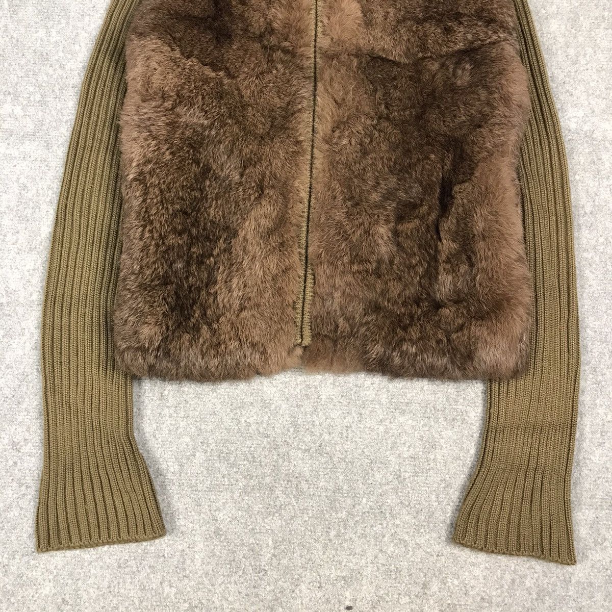Designer × Japanese Brand Fur Winter cropped design knitwear long sleeve jacket Size US XS / EU 42 / 0 - 4 Thumbnail