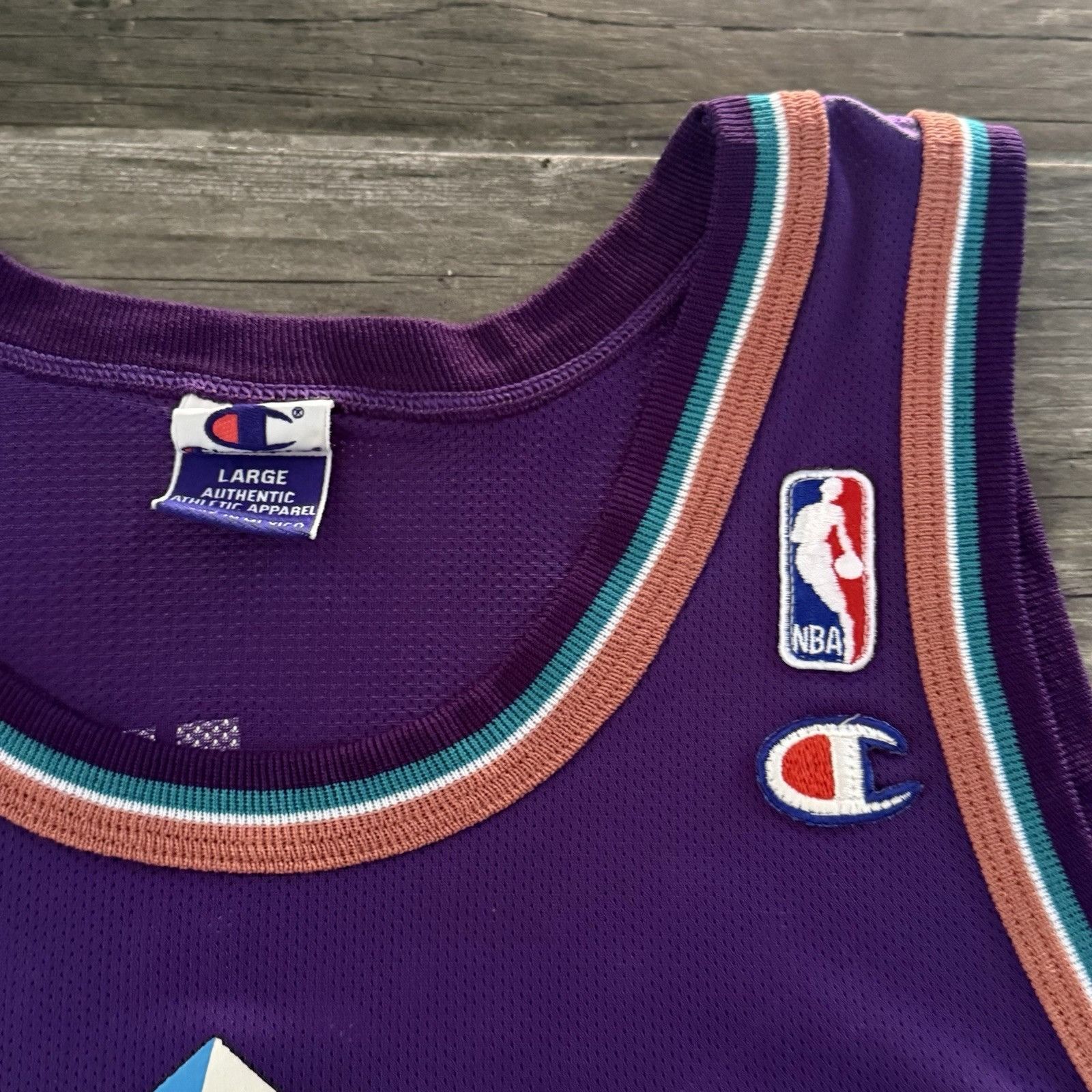Champion VTG CHAMPION UTAH JAZZ JOHN STOCKTON PURPLE BASKETBALL JERSE Size US L / EU 52-54 / 3 - 5 Thumbnail