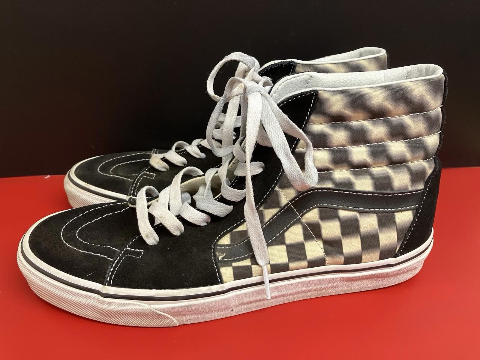Vans Vans Sk8Hi Black Checker Old Skool Hi Top Skate Shoe Mens 10 Size US 10 / IT 40 - 2 Thumbnail
