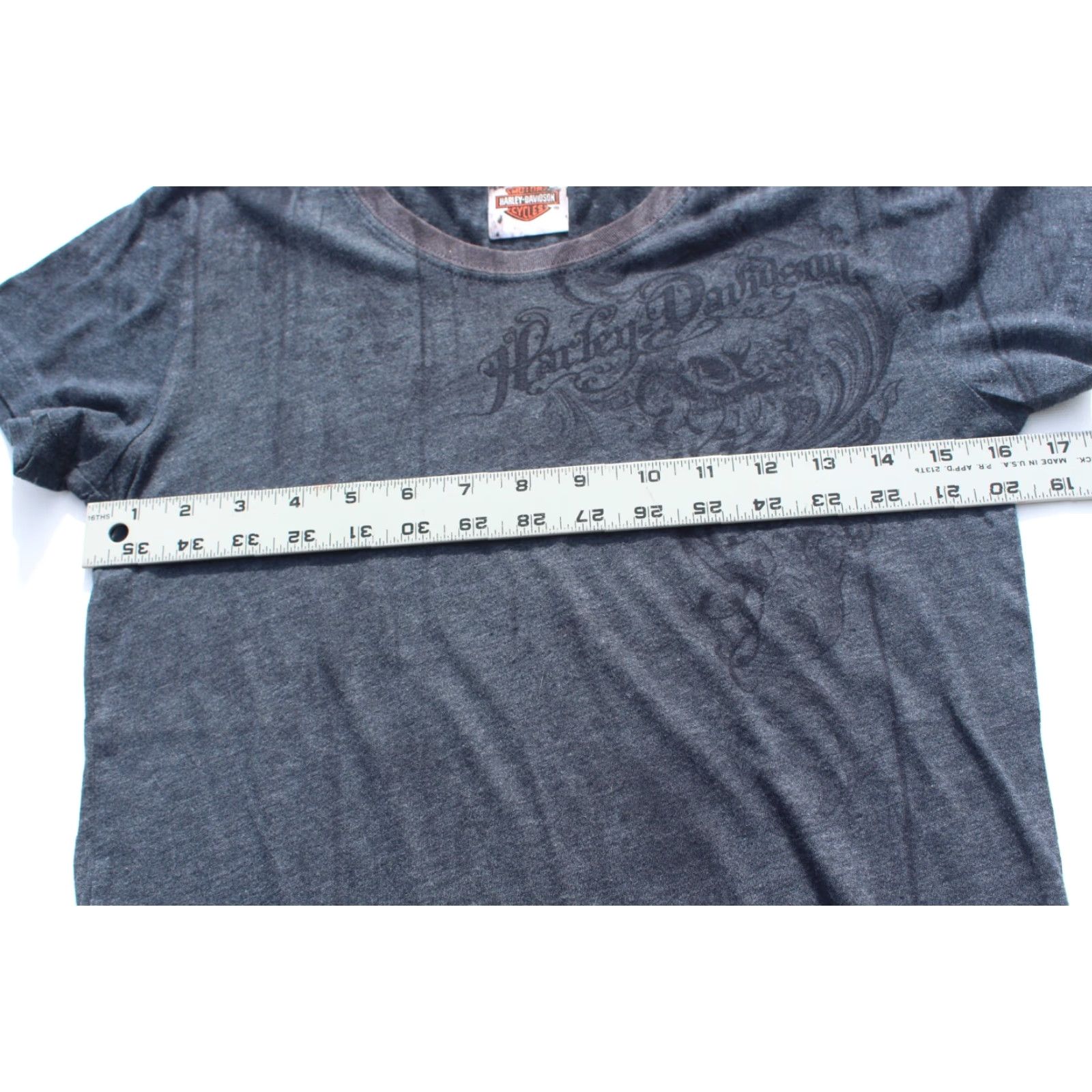 Harley Davidson Harley-Davidson Womens Shirt T-Shirt Crew Neck Short Sleeve Gray S Size S / US 4 / IT 40 - 4 Thumbnail