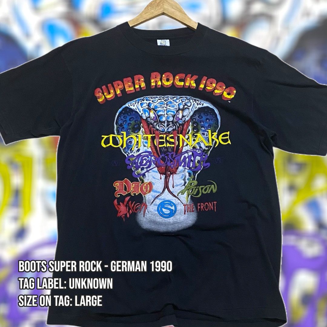 Band Tees Super Rock - German 1990 Band Tee Size US L / EU 52-54 / 3 - 1 Thumbnail