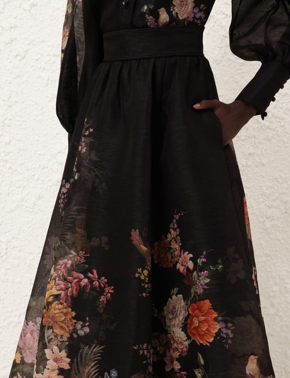 Zimmermann oc11z0825 Pavilion Gathered Midi Skirt in Multicolor Size 28" / US 6 / IT 42 - 5 Thumbnail