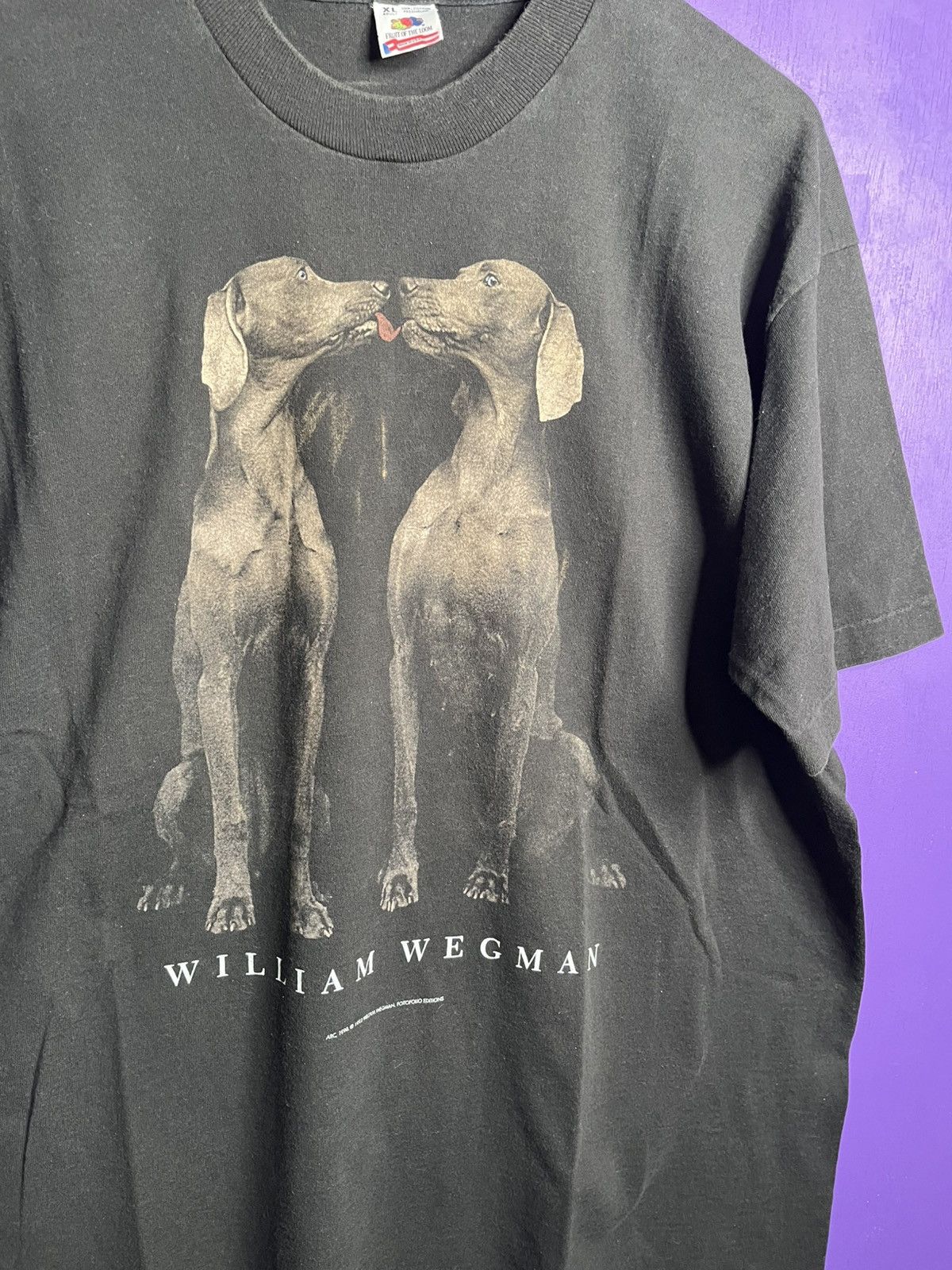 Vintage Vintage 1993 William Wegman dogs art t-shirt Size US XL / EU 56 / 4 - 3 Thumbnail