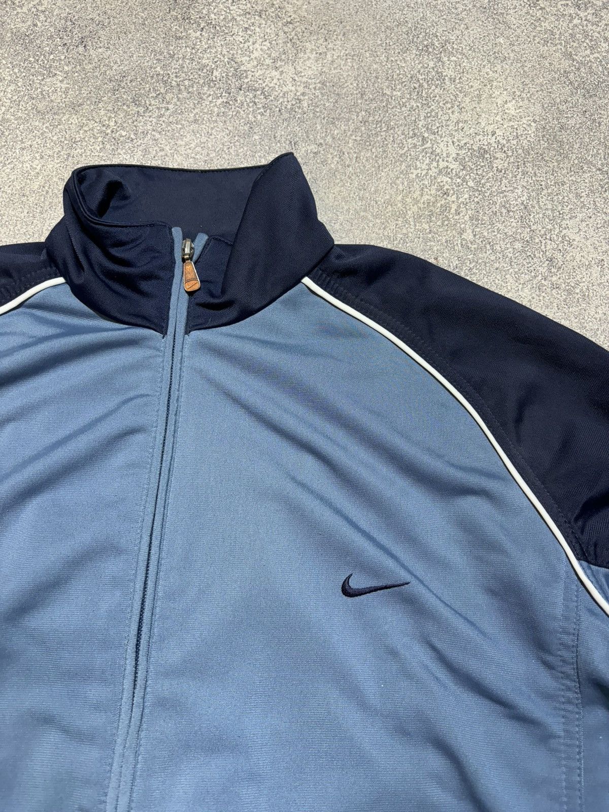 Nike × Vintage VINTAGE NIKE DRILL Y2K Full Zip Polyester Track Jacket Size US L / EU 52-54 / 3 - 5 Thumbnail