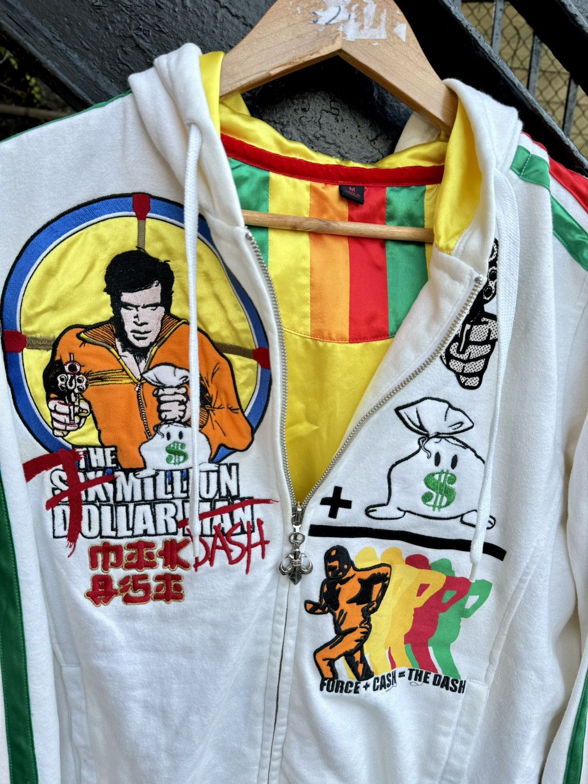 Japanese Brand × Vintage Vintage Y2K Six Million Dollar Man Full Zip Movie Hoodie Size US M / EU 48-50 / 2 - 3 Thumbnail