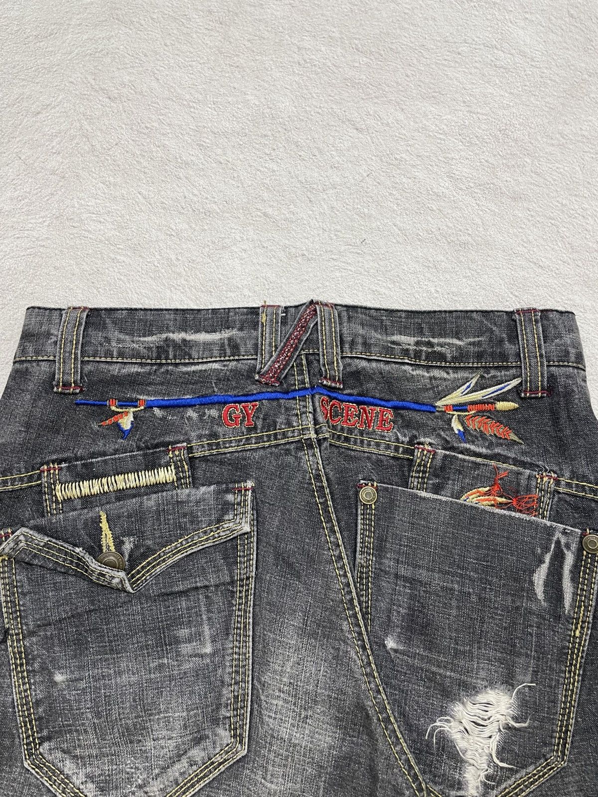 メンズ 00s archive Johnnywolf flare denim pants