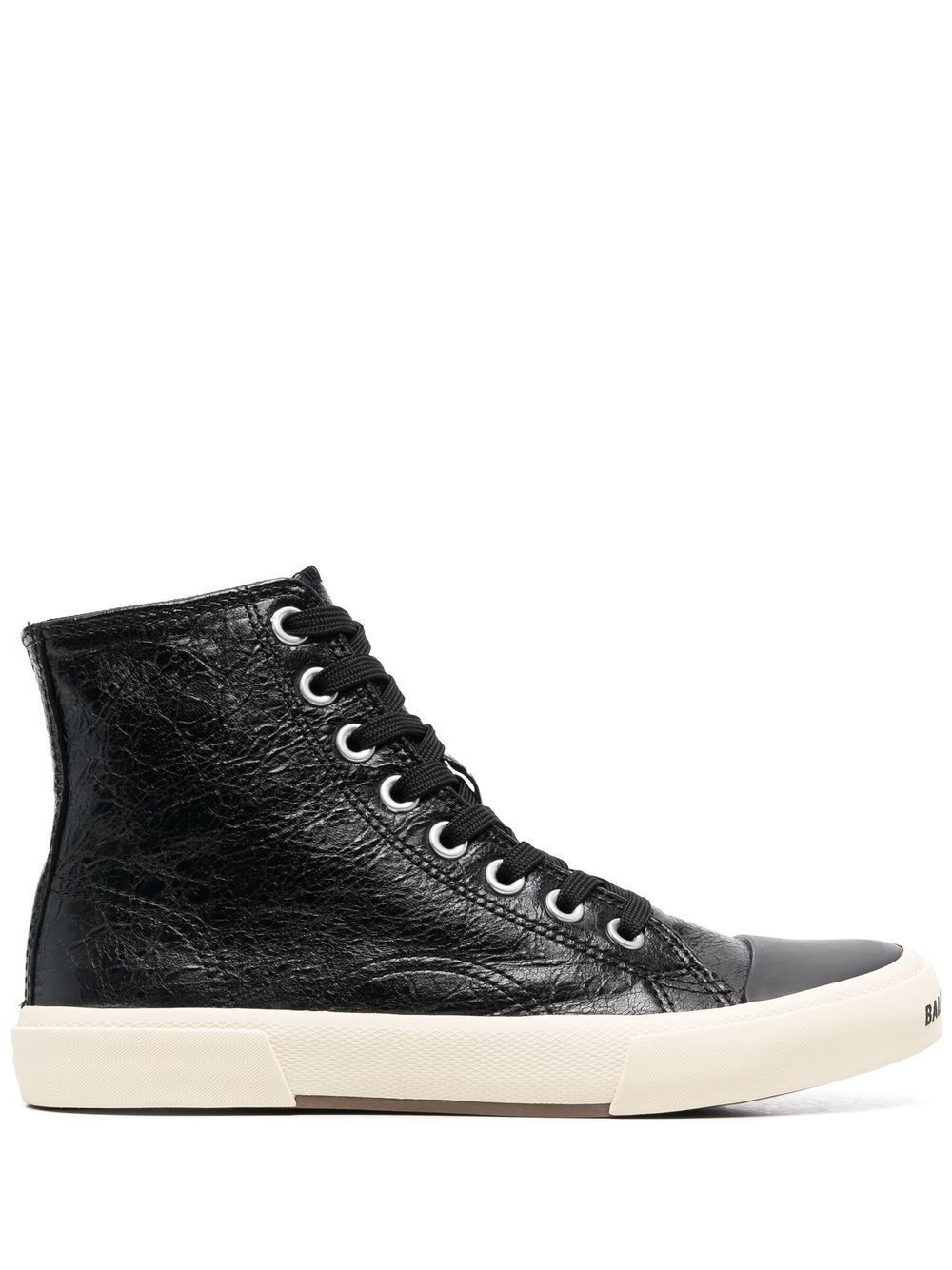 Balenciaga Leather Black High-Top Sneakers