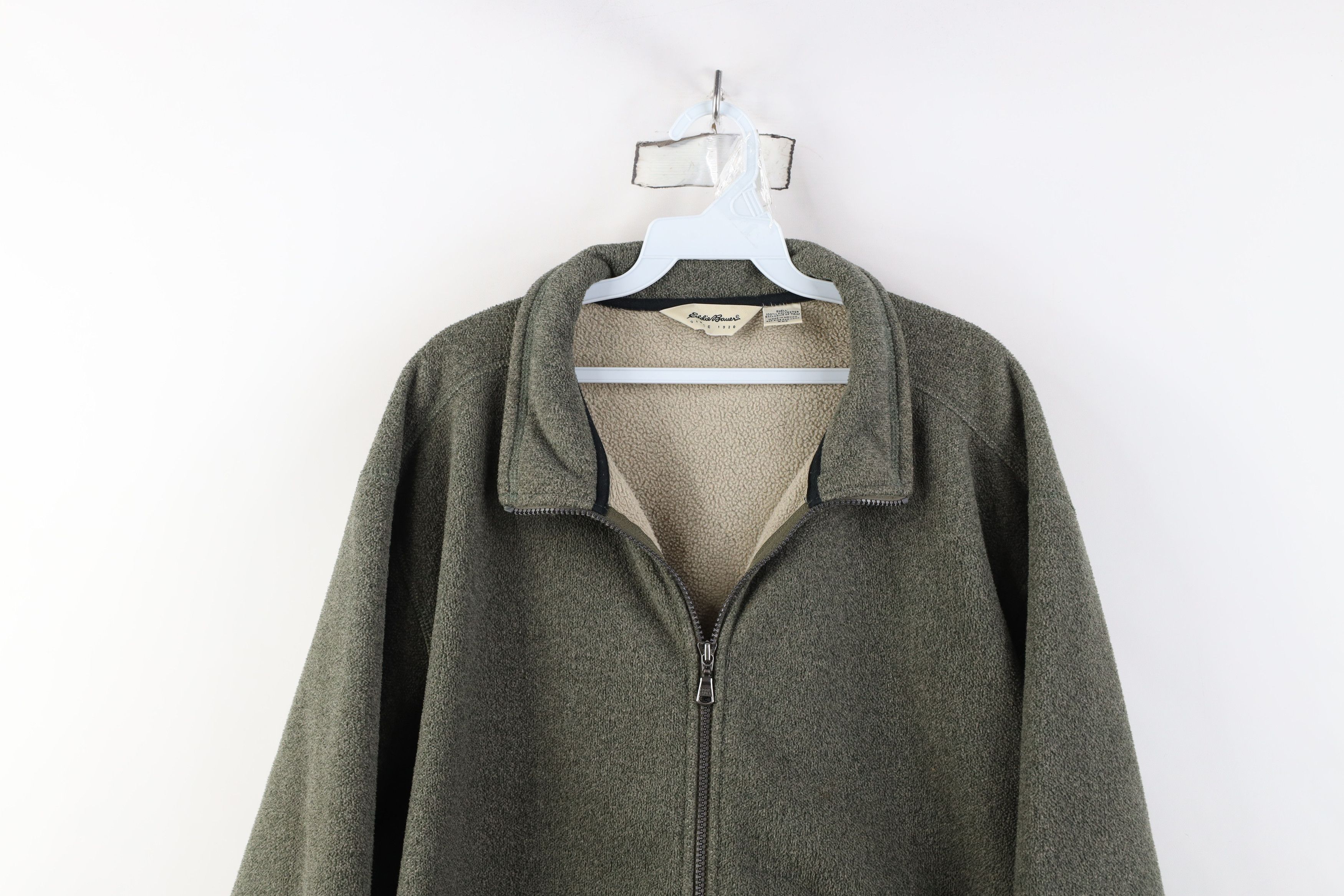 Eddie Bauer Vintage 90s Eddie Bauer Full Zip Jacket Green Polyester Size US XXL / EU 58 / 5 - 2 Thumbnail