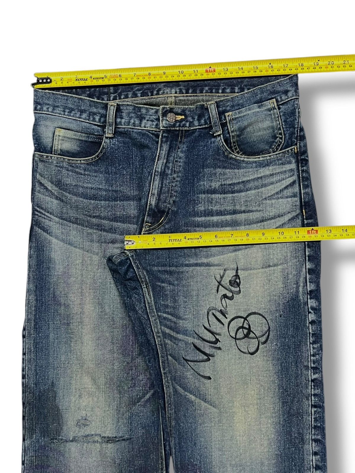 Art Comes First Vintage OZONE ROCKS Grafitti Art. Japan Rebirth Denim W35 Size US 35 - 18 Thumbnail