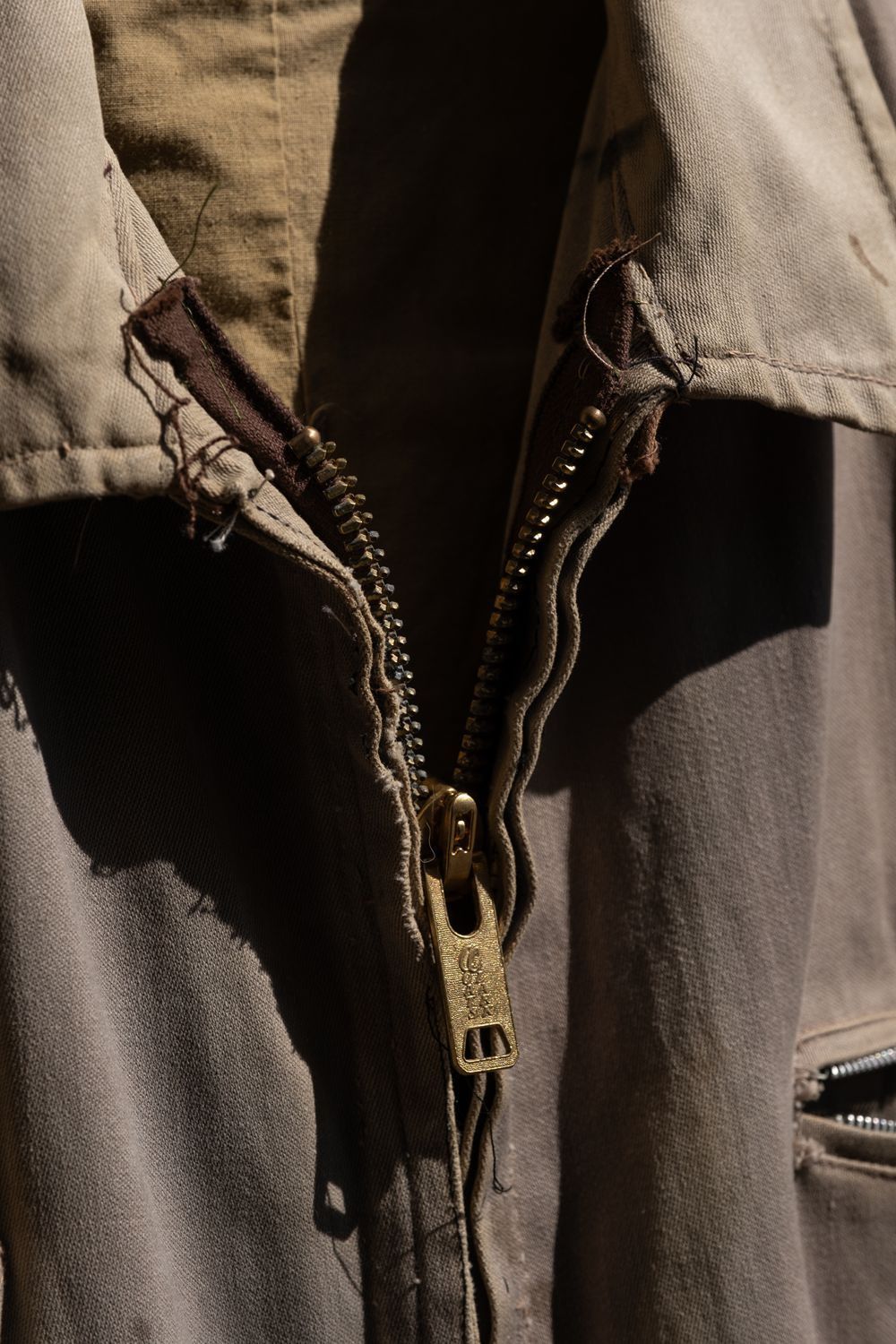 Vintage 1940s~50s Vintage Euro work Jacket Coats&Clark Zipper Size US L / EU 52-54 / 3 - 3 Thumbnail