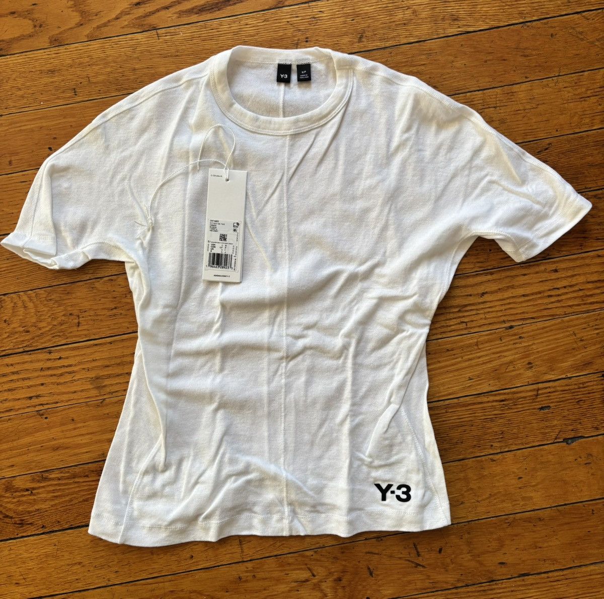 Y-3 Y-3 fitted white T-shirt, S/P, with tag, 100% cotton Size S / US 4 / IT 40 - 1 Thumbnail