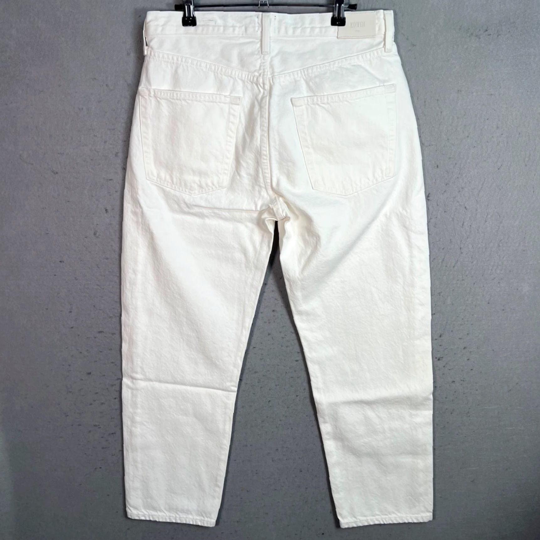 Edwin Edwin Womens Jeans White Crop 25in Inseam Straight Denim 100% Cotton High Rise 31 Regular 5-Pocket Vintage: No Size 24" / US 00 / IT 34 - 2 Thumbnail