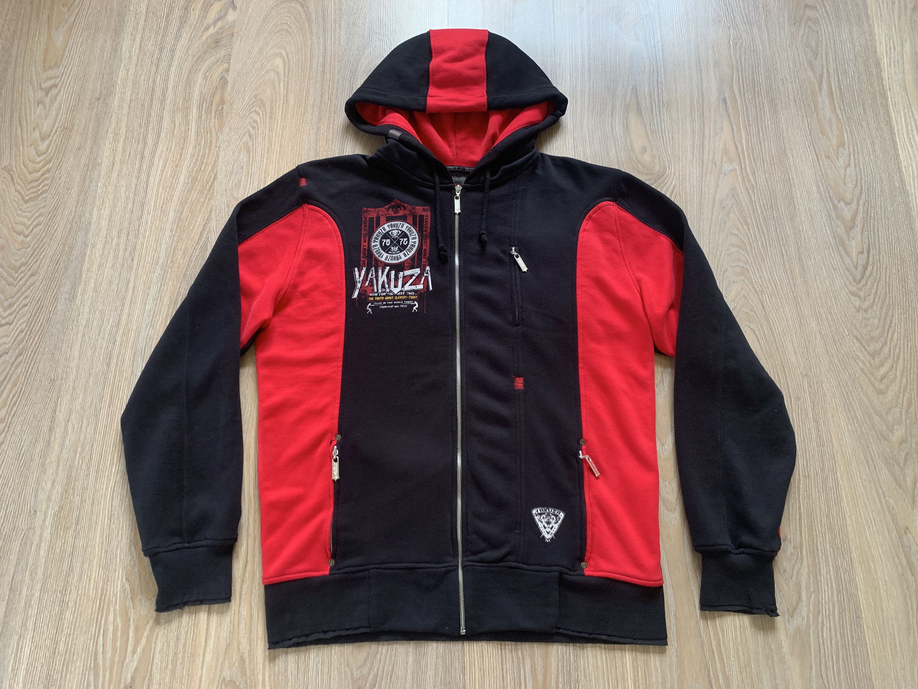 Japanese Brand Yakuza Vintage Black Printed Hoodie Size US XXL / EU 58 / 5 - 2 Thumbnail