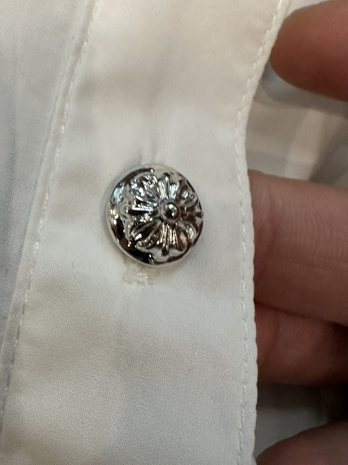Chrome Hearts 23 cross patches shirt rhodium button shirt Size US L / EU 52-54 / 3 - 4 Thumbnail