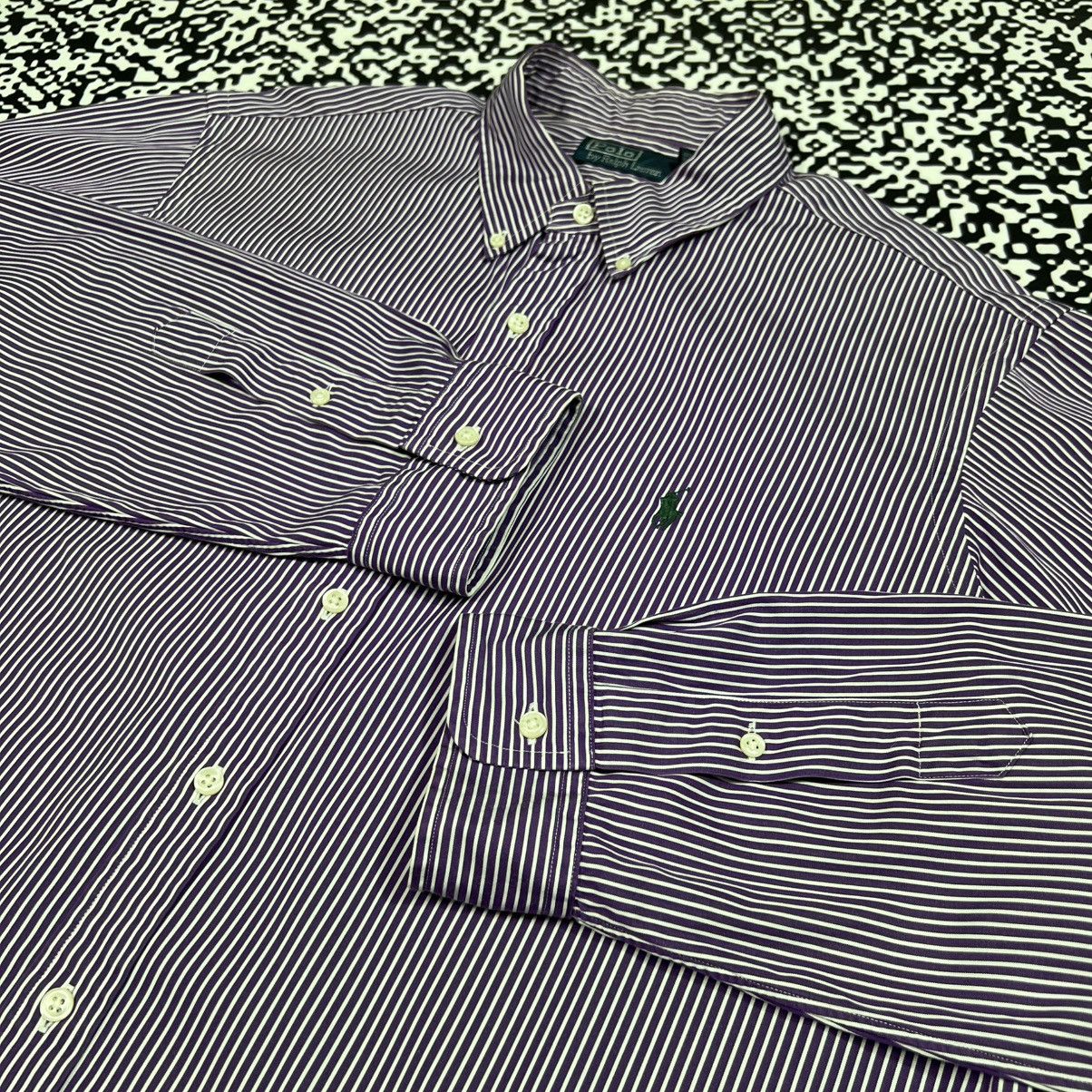 Polo Ralph Lauren Vintage Y2K Polo Ralph Lauren Striped Casual Retro Shirt Size US XL / EU 56 / 4 - 6 Thumbnail