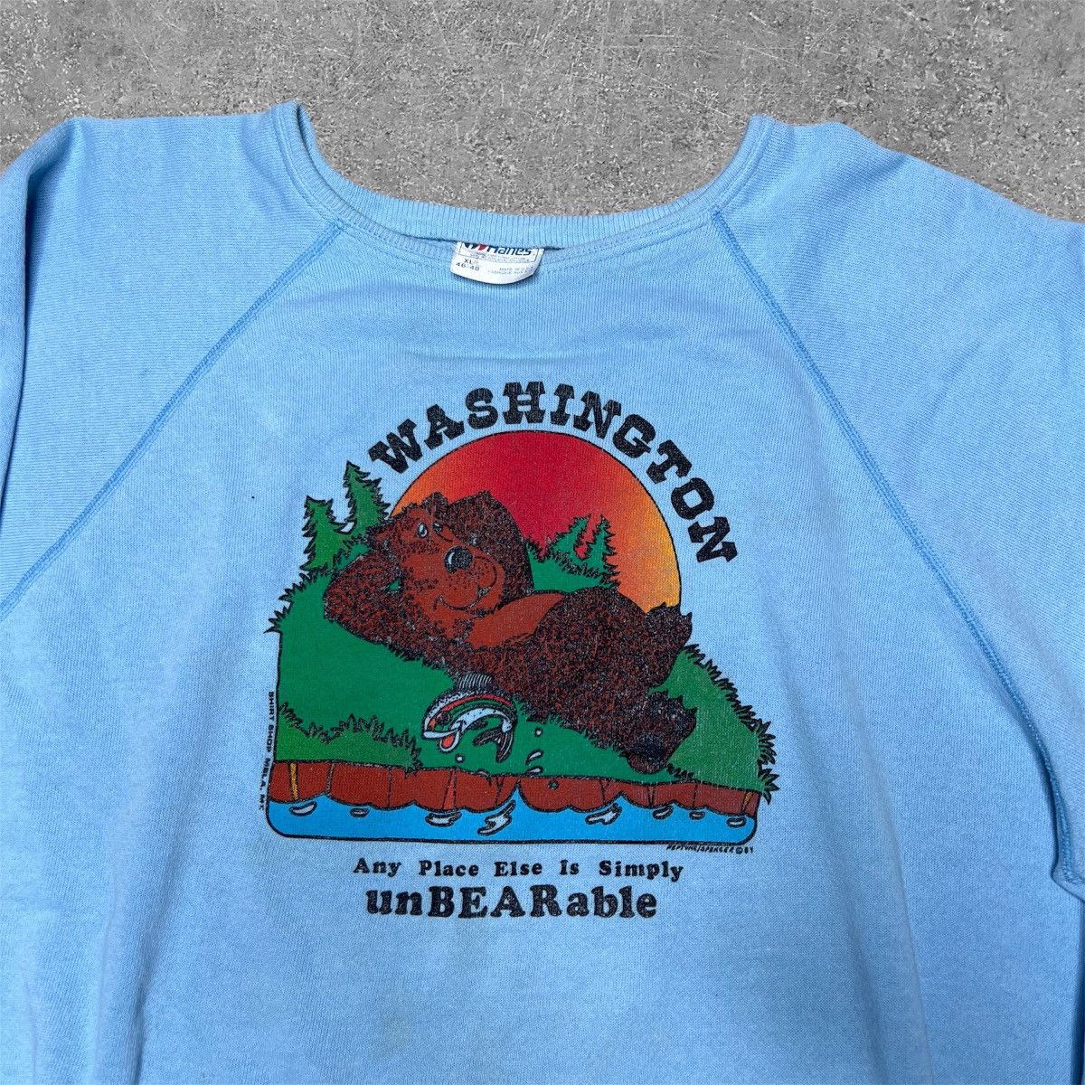 Vintage American Vintage 80s Washington State Bear Funny Sweatshirt Size XL / US 12-14 / IT 48-50 - 2 Thumbnail
