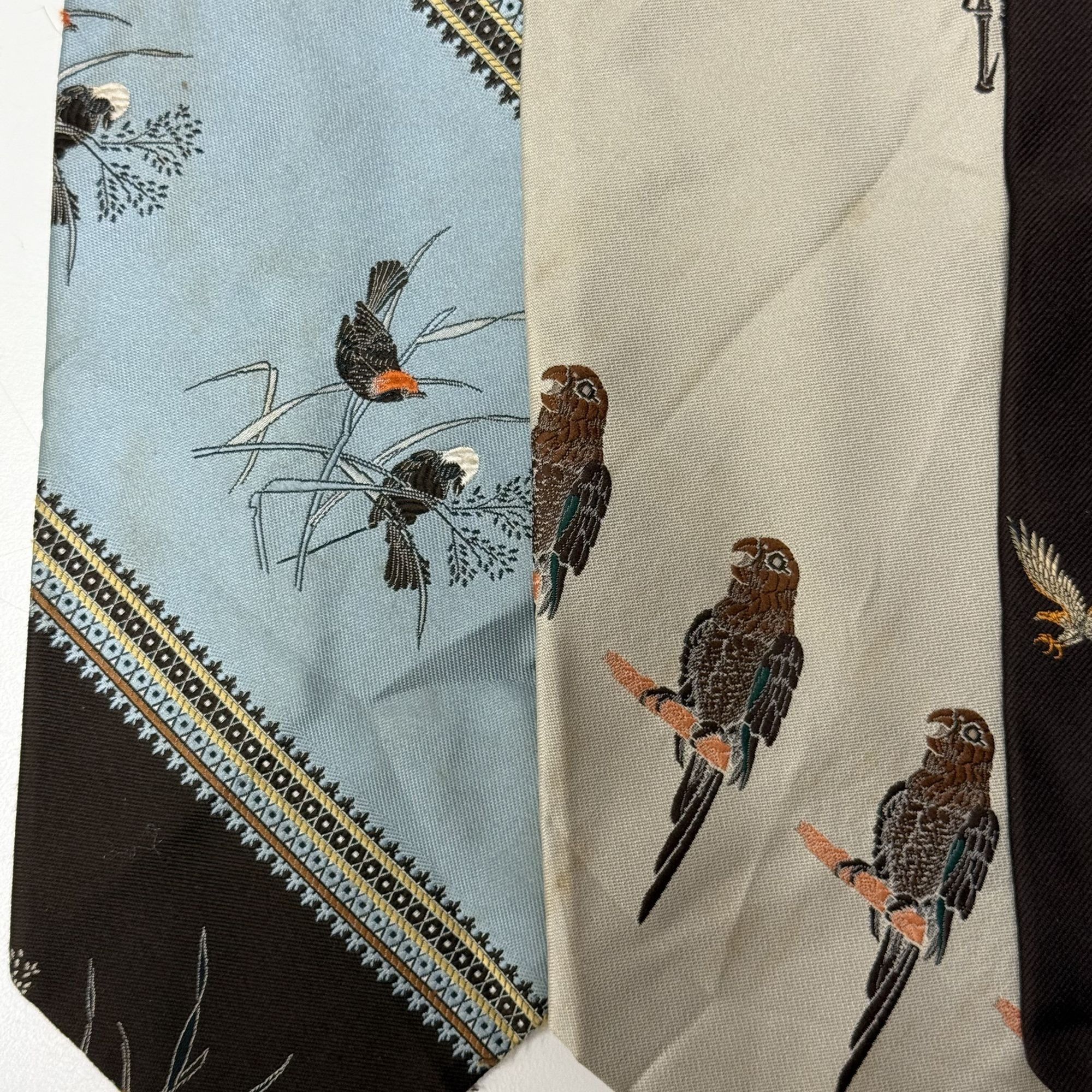 Other 15 pc 70's DISCO Necktie LOT MoD SONGBIRDS Birds Butterflies Size ONE SIZE - 2 Thumbnail