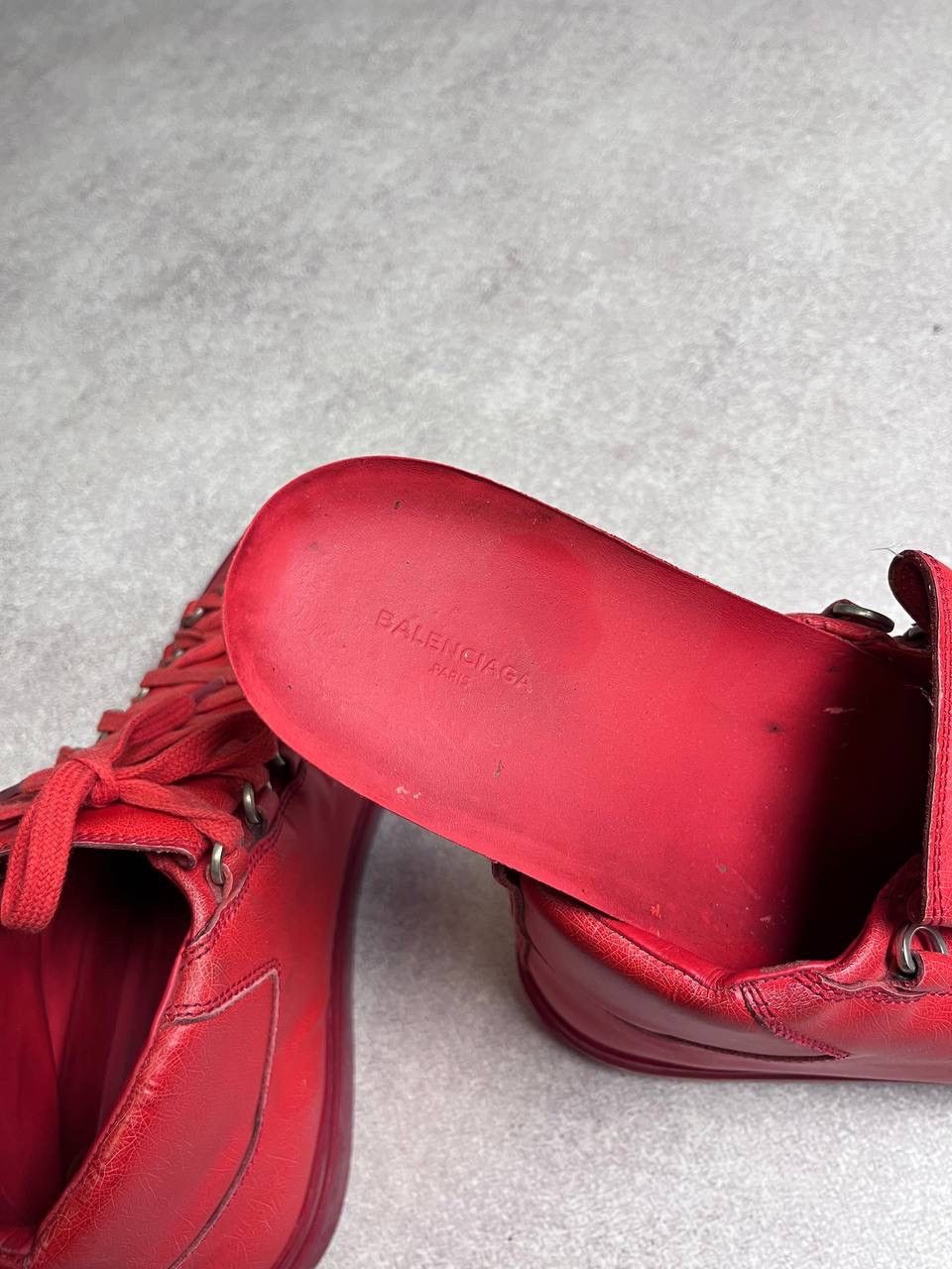 Balenciaga × Vintage Vintage Balenciaga Arena Leather Sneakers Red 42 Size US 9 / EU 42 - 8 Thumbnail