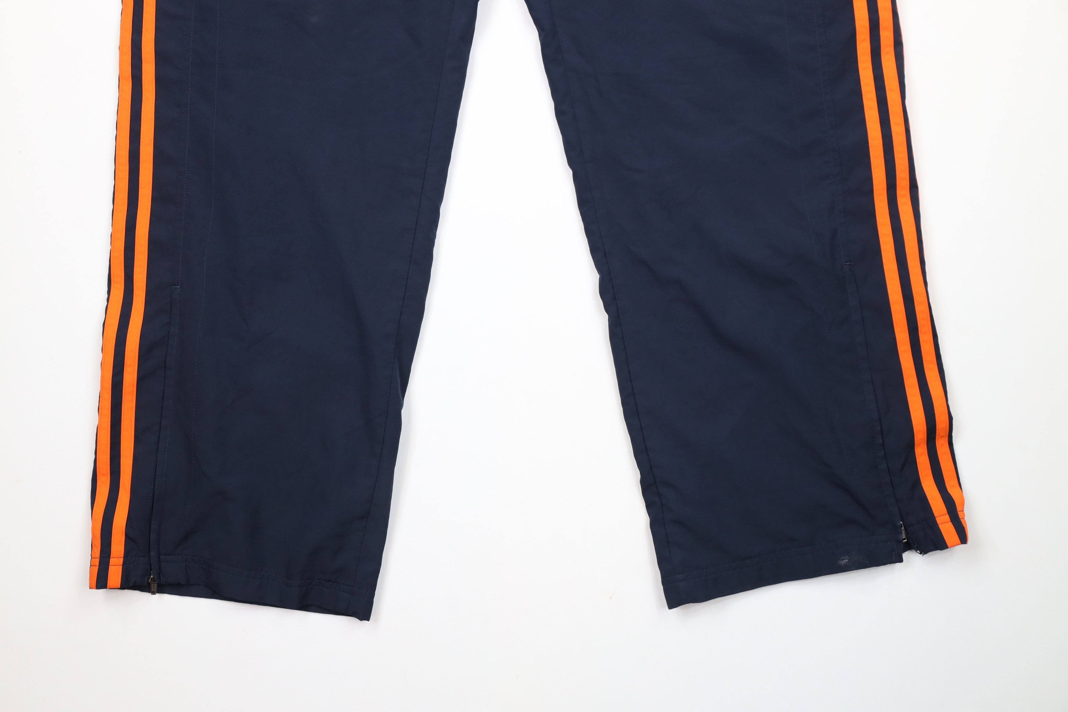 Adidas × Vintage Vintage Adidas Striped Lined Wide Leg Pants Navy Blue Orange Size US 38 / EU 54 - 4 Thumbnail