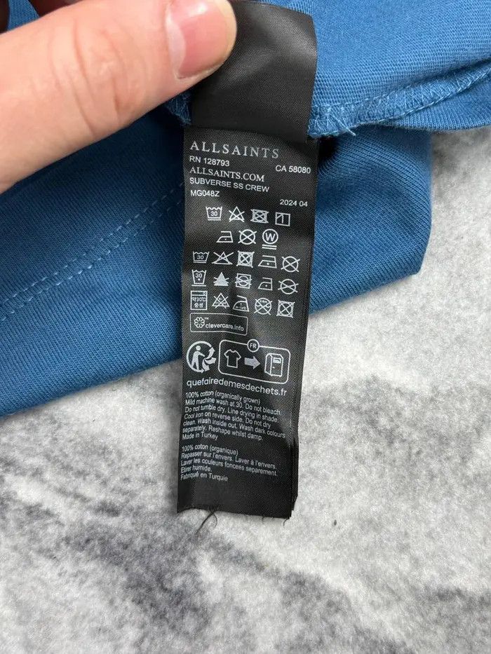 Allsaints Allsaints Subverse Oversized Fit Center Logo T-Shirt Size US XXL / EU 58 / 5 - 7 Thumbnail