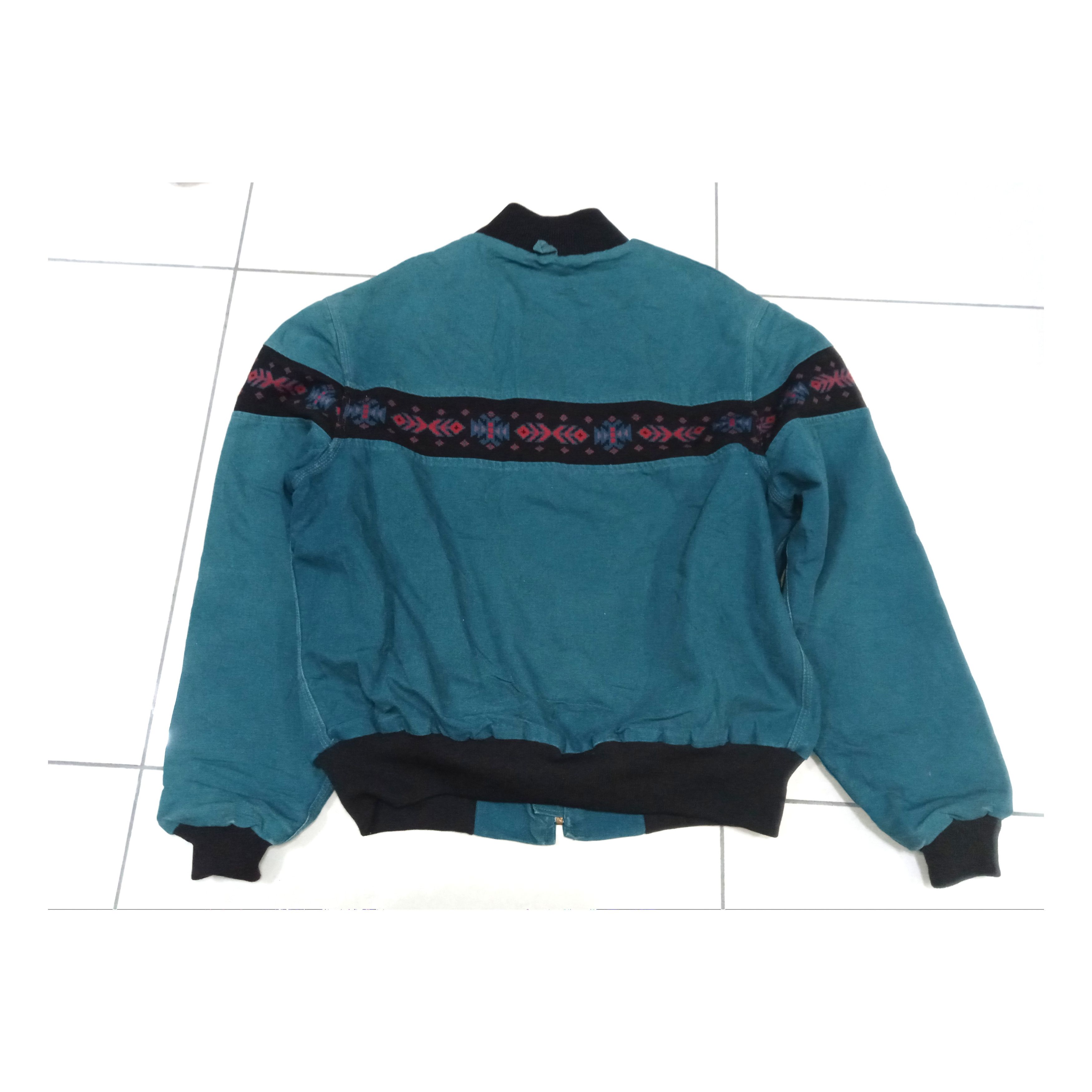 Carhartt Vintage Carhartt JR0455 USA Aztec Navajo Teal Bomber Jacket Size US XL / EU 56 / 4 - 2 Thumbnail