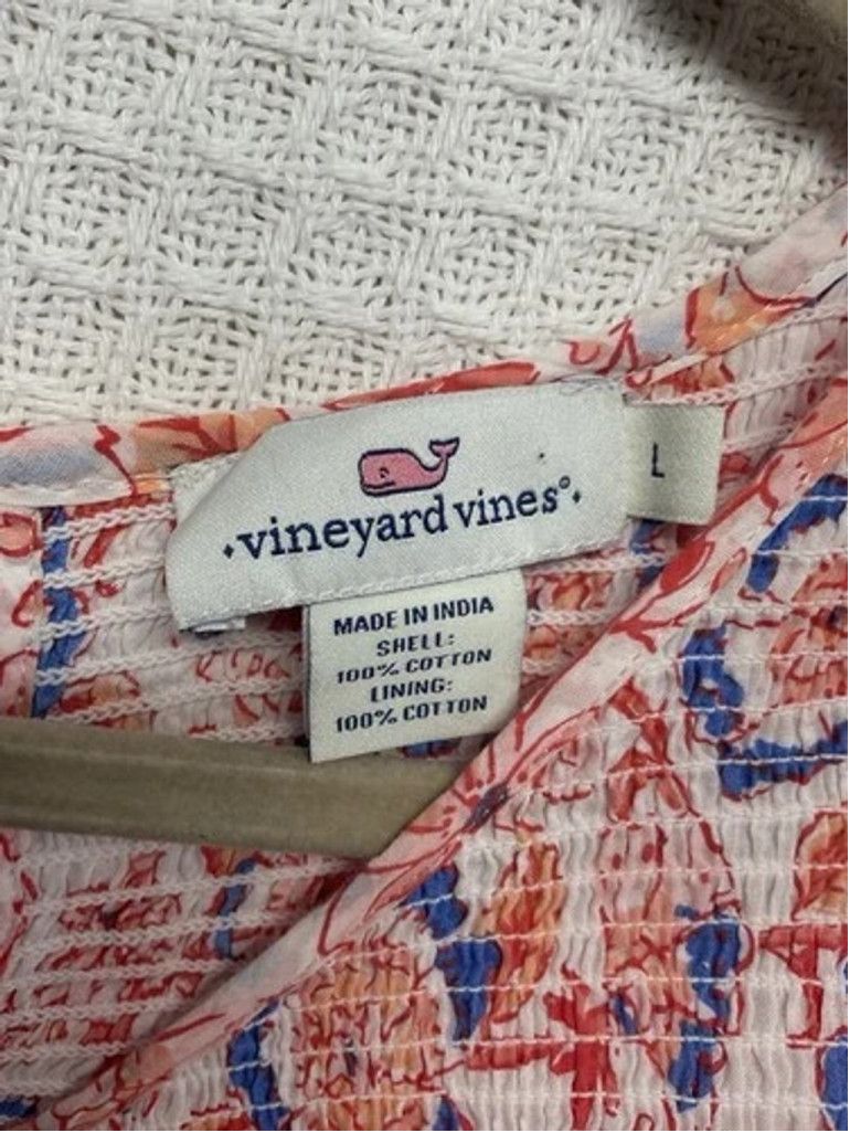 Vineyard Vines Vineyard Vines TieredMaxi Smocked Shoulder MidiDress Women L Size L / US 10 / IT 46 - 2 Thumbnail