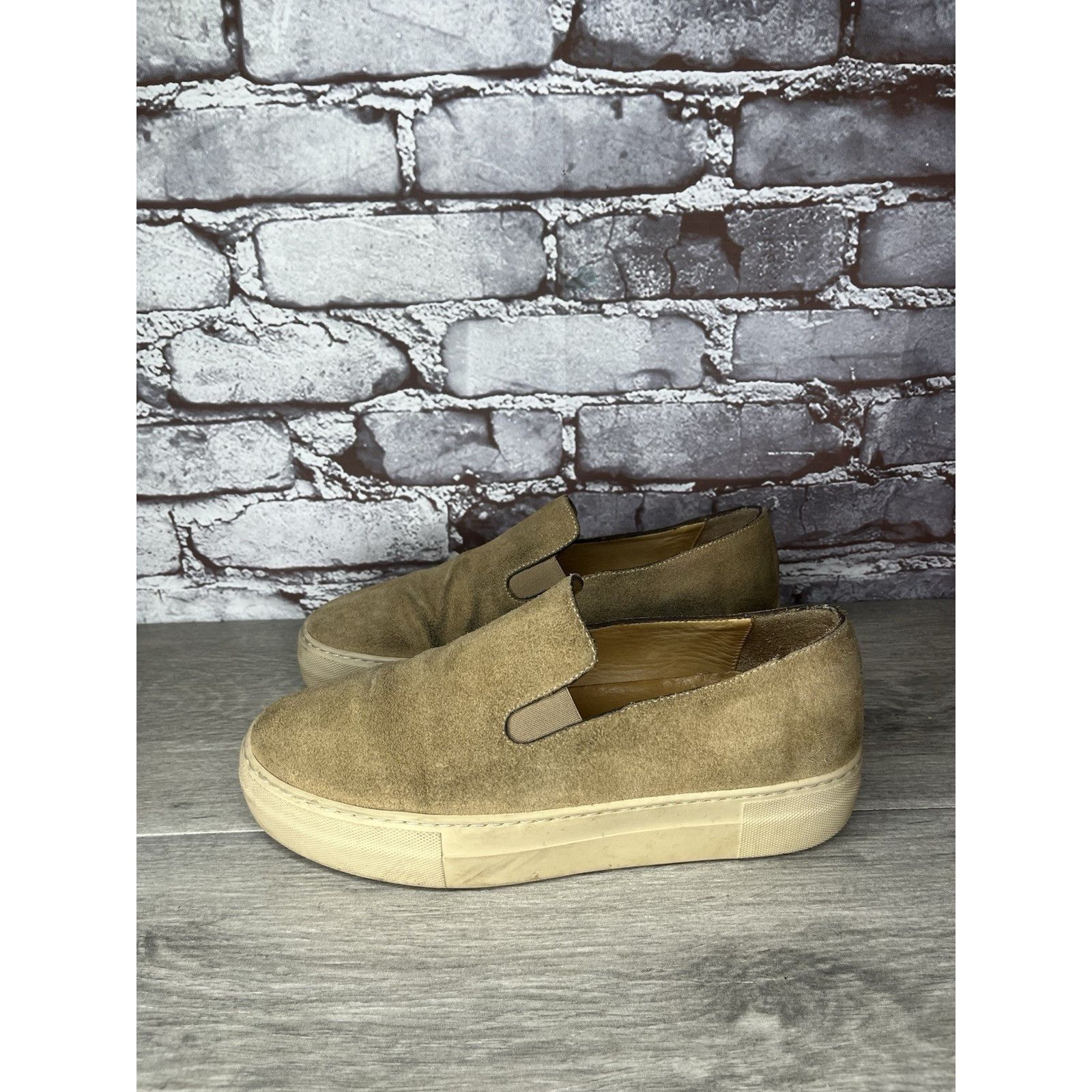 Frame Frame Le Ren Tan Suede Leather Slip On Sneakers Shoes Women Size US 8 / IT 38 - 18 Thumbnail