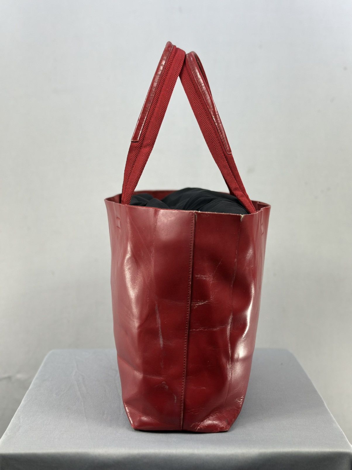 Prada Prada Symbol Red Tote Bag Size ONE SIZE - 4 Thumbnail