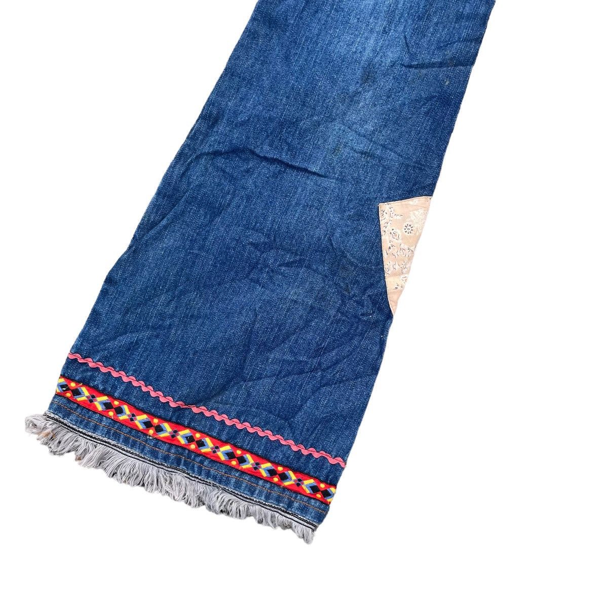 Kapital 🇯🇵 FTS PATCHWORK FLARE DENIM PANTS Size 28" / US 6 / IT 42 - 9 Thumbnail